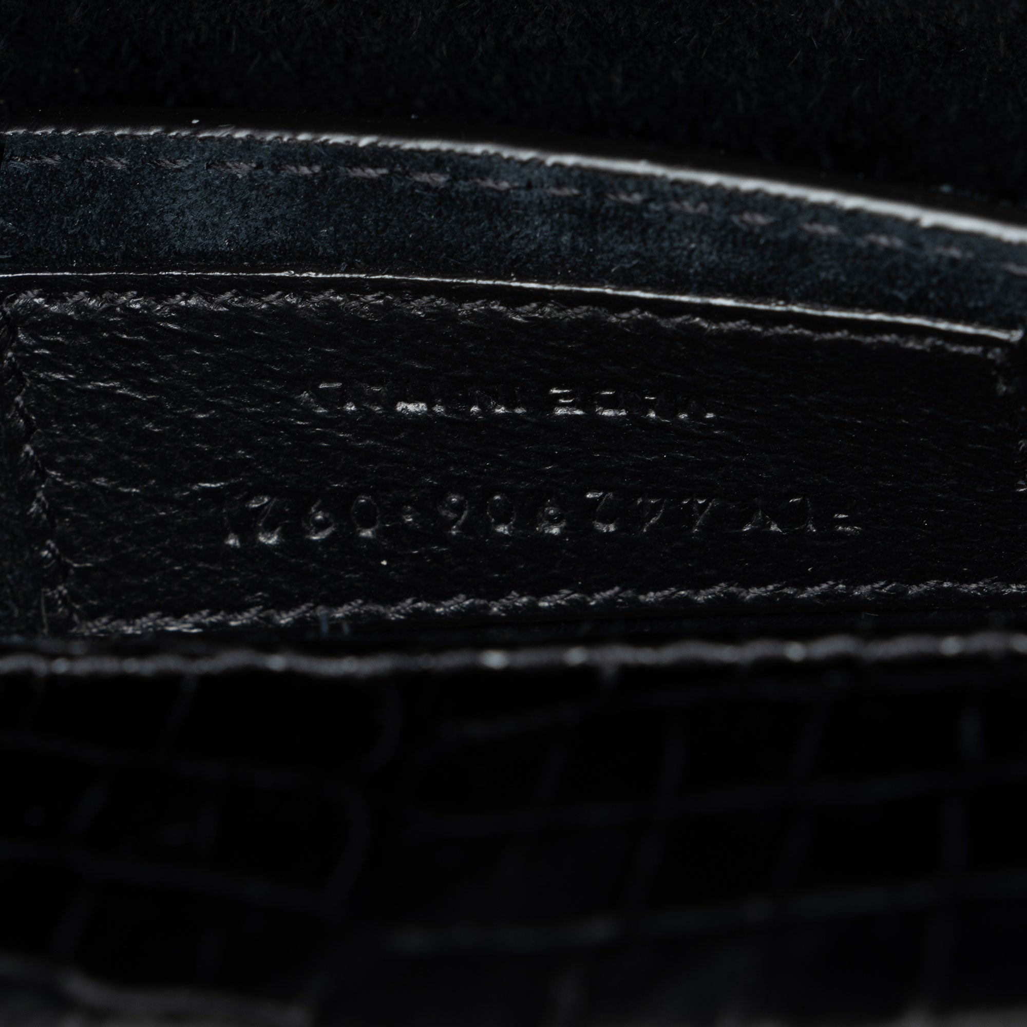 Saint Laurent Croc Embossed Leather Monogram Sunset Medium Shoulder Bag