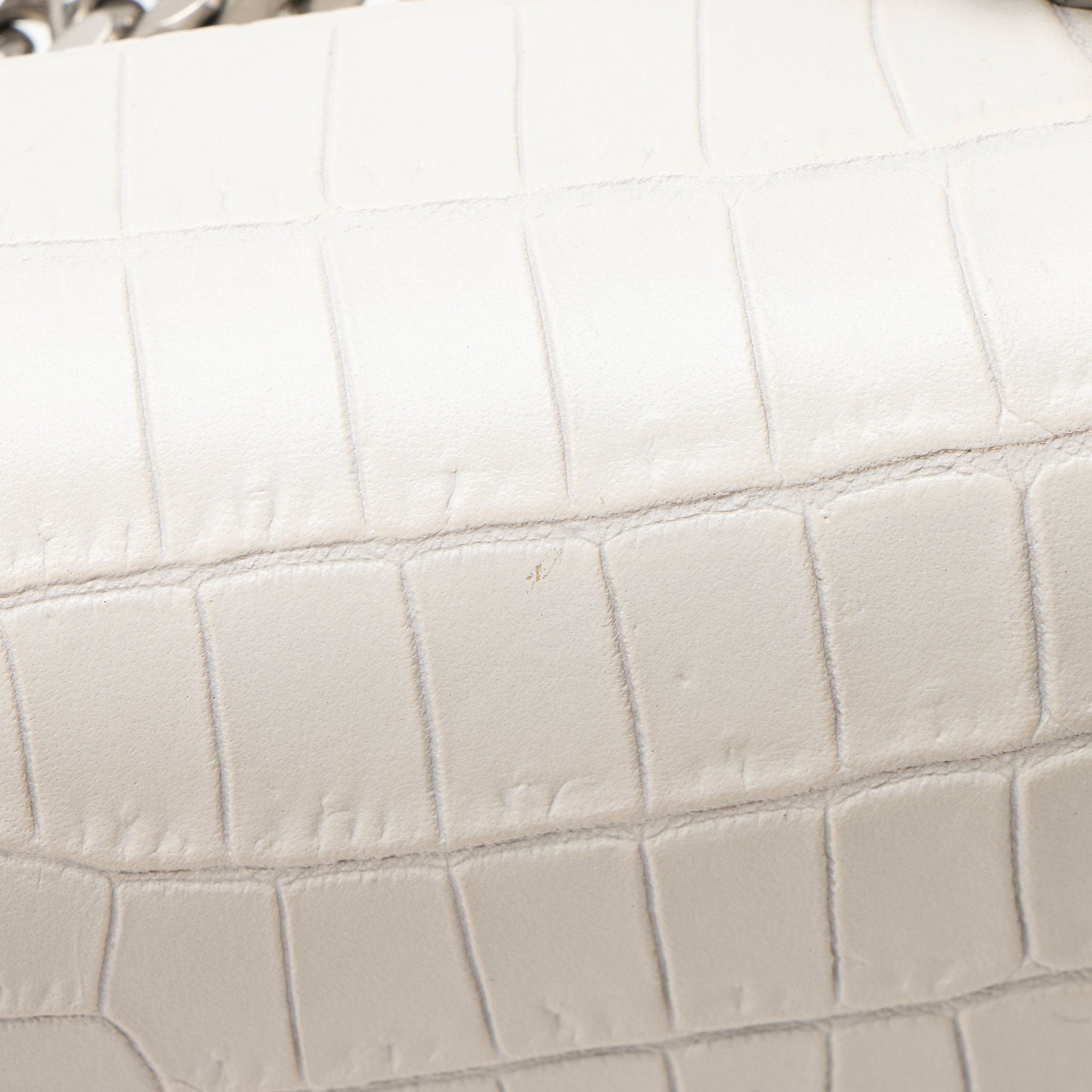 Saint Laurent Croc Embossed Leather Monogram Sunset Medium Shoulder Bag