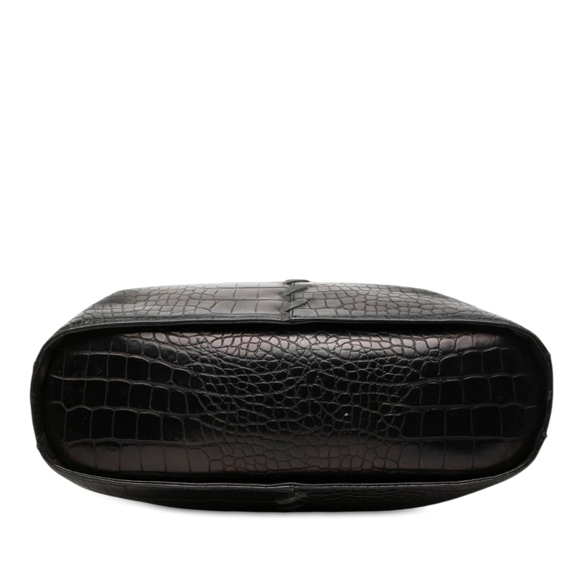 Saint Laurent Croc Embossed Leather Tote