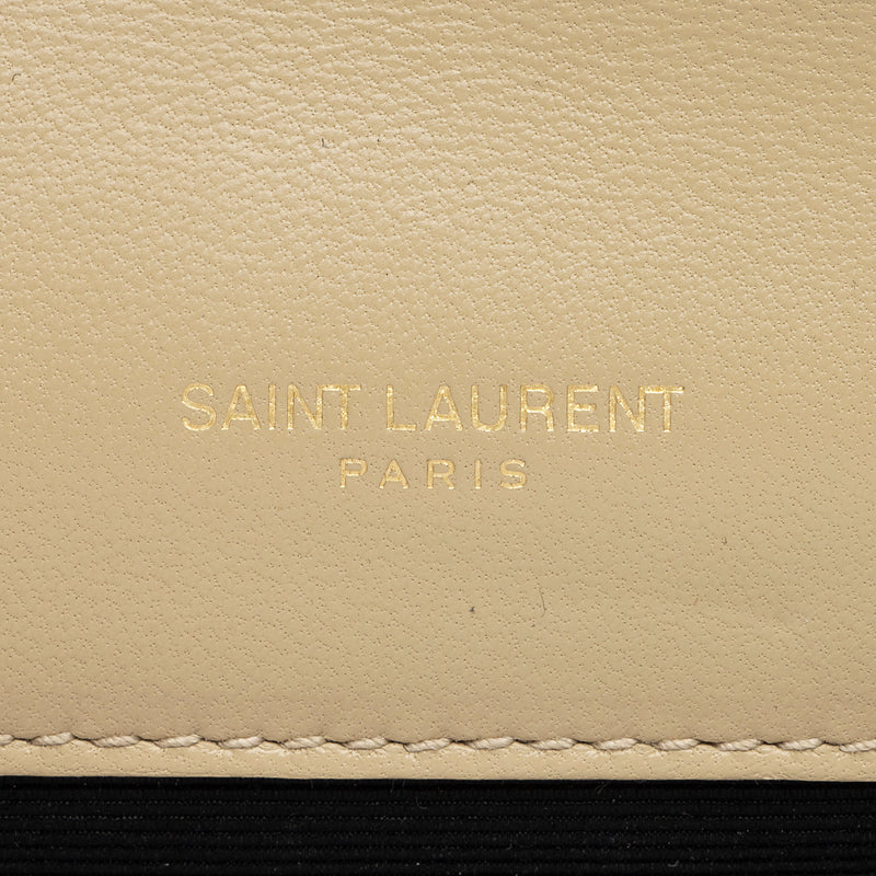 Saint Laurent Croc Embossed Nubuck Monogram Kate Small Shoulder Bag (SHF-FnLB4b)