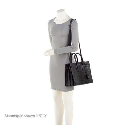 Saint Laurent Croc Embossed Leather Sac De Jour Small Tote (SHF-RDXxWt)