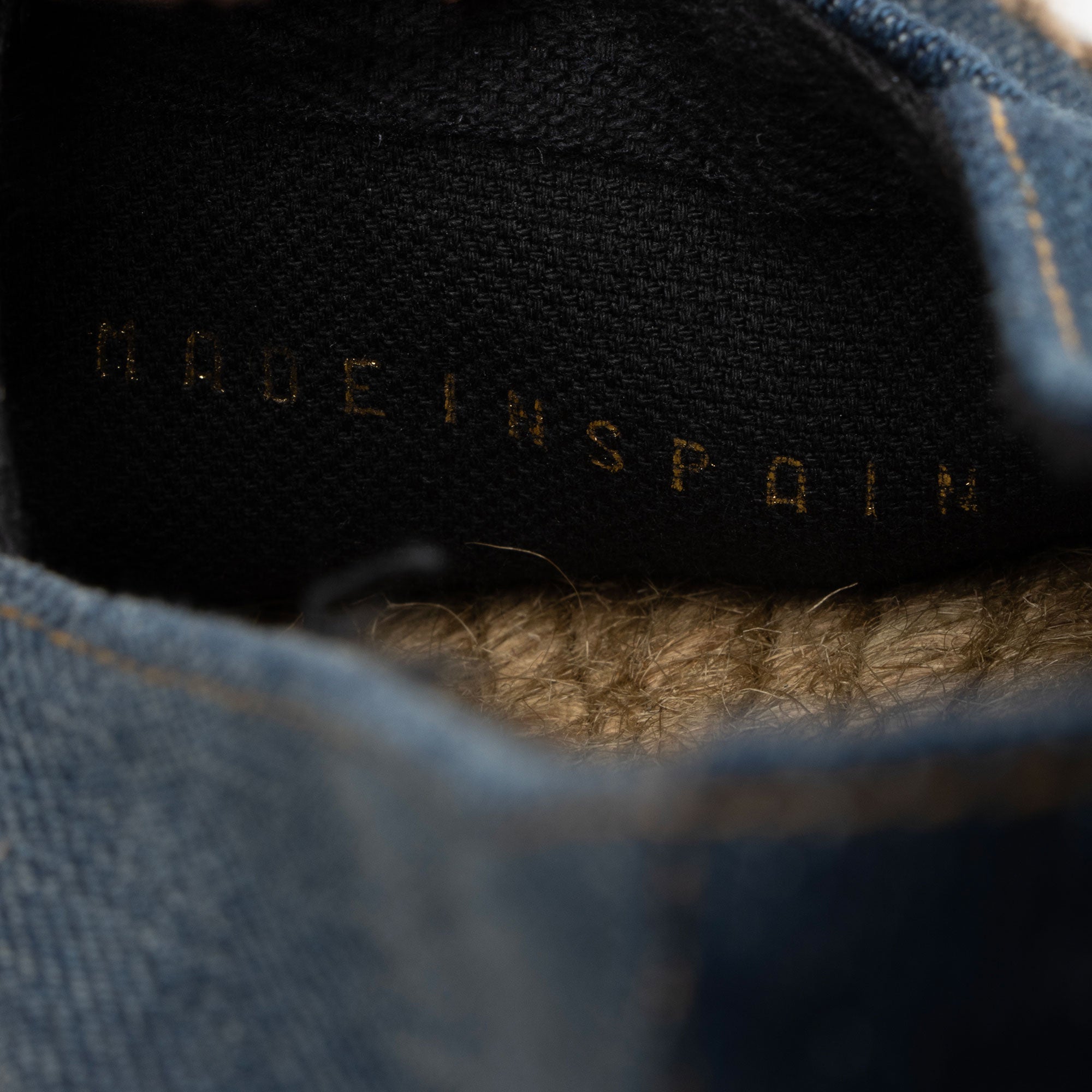 Saint Laurent Denim Monogram Espadrilles - Size 7 / 37