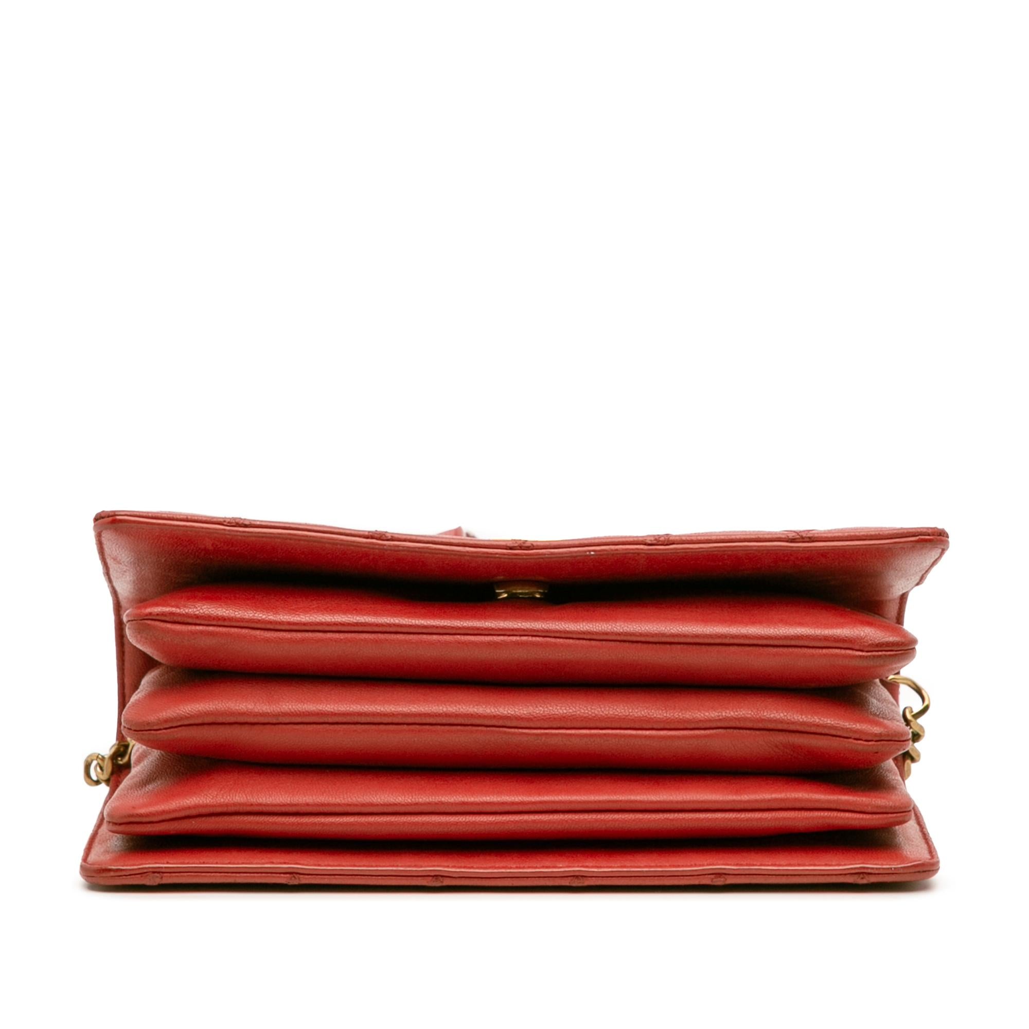 Saint Laurent Diamond Quilted Lambskin Angie Chain Bag