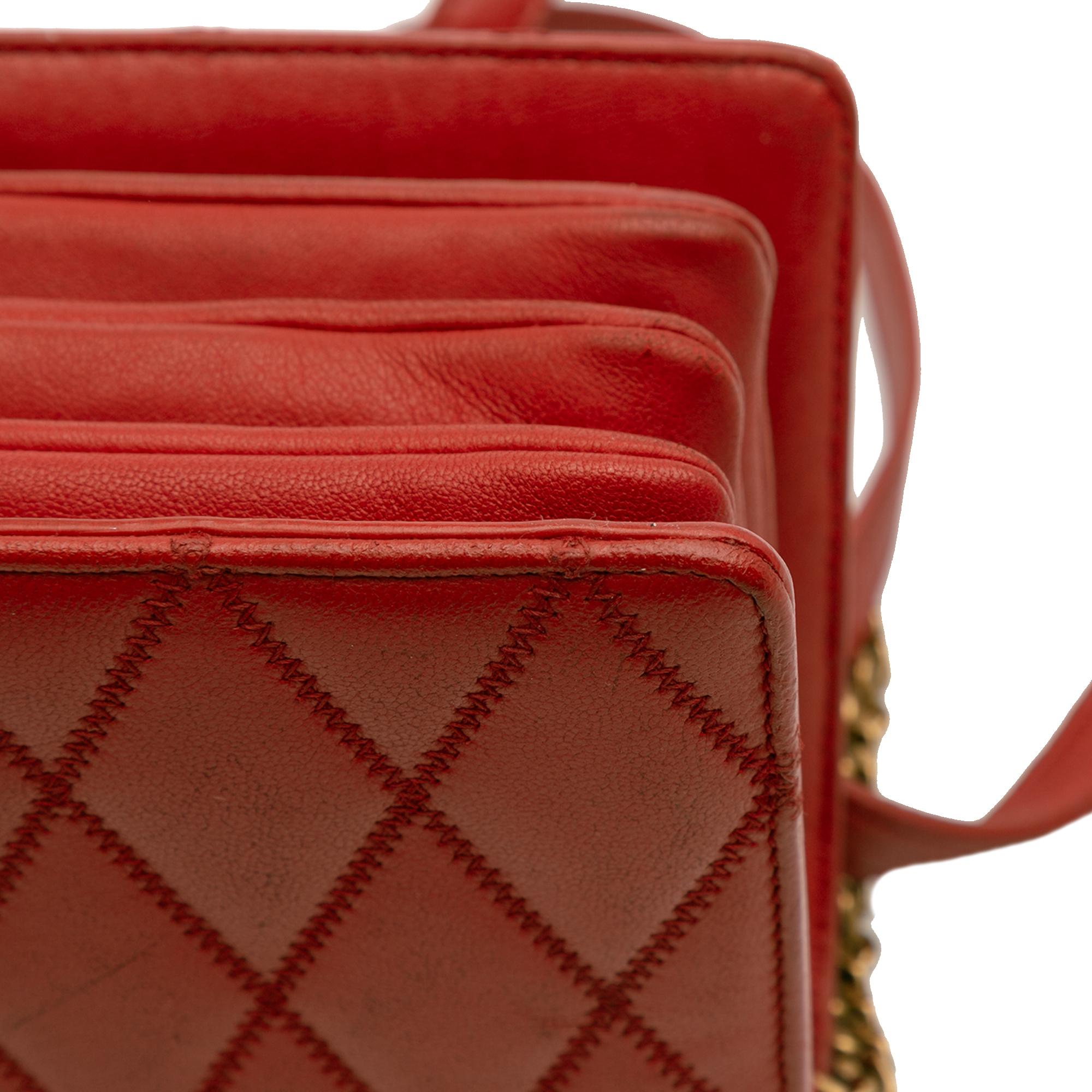 Saint Laurent Diamond Quilted Lambskin Angie Chain Bag