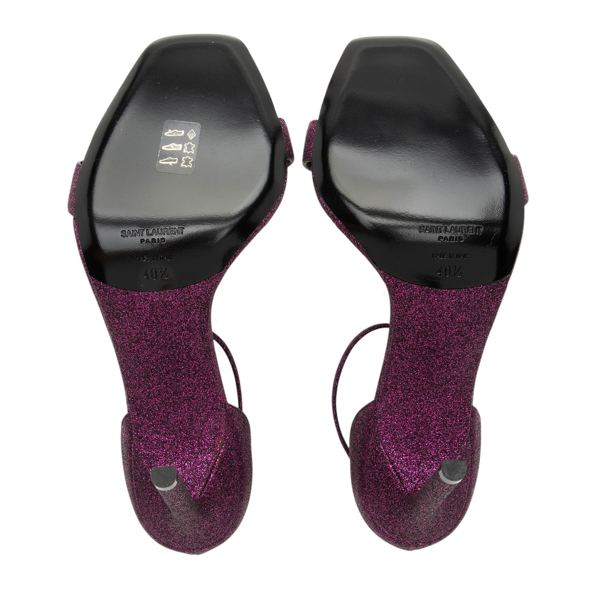 Saint Laurent Glitter Amber Sandals - Size 10.5 / 40.5