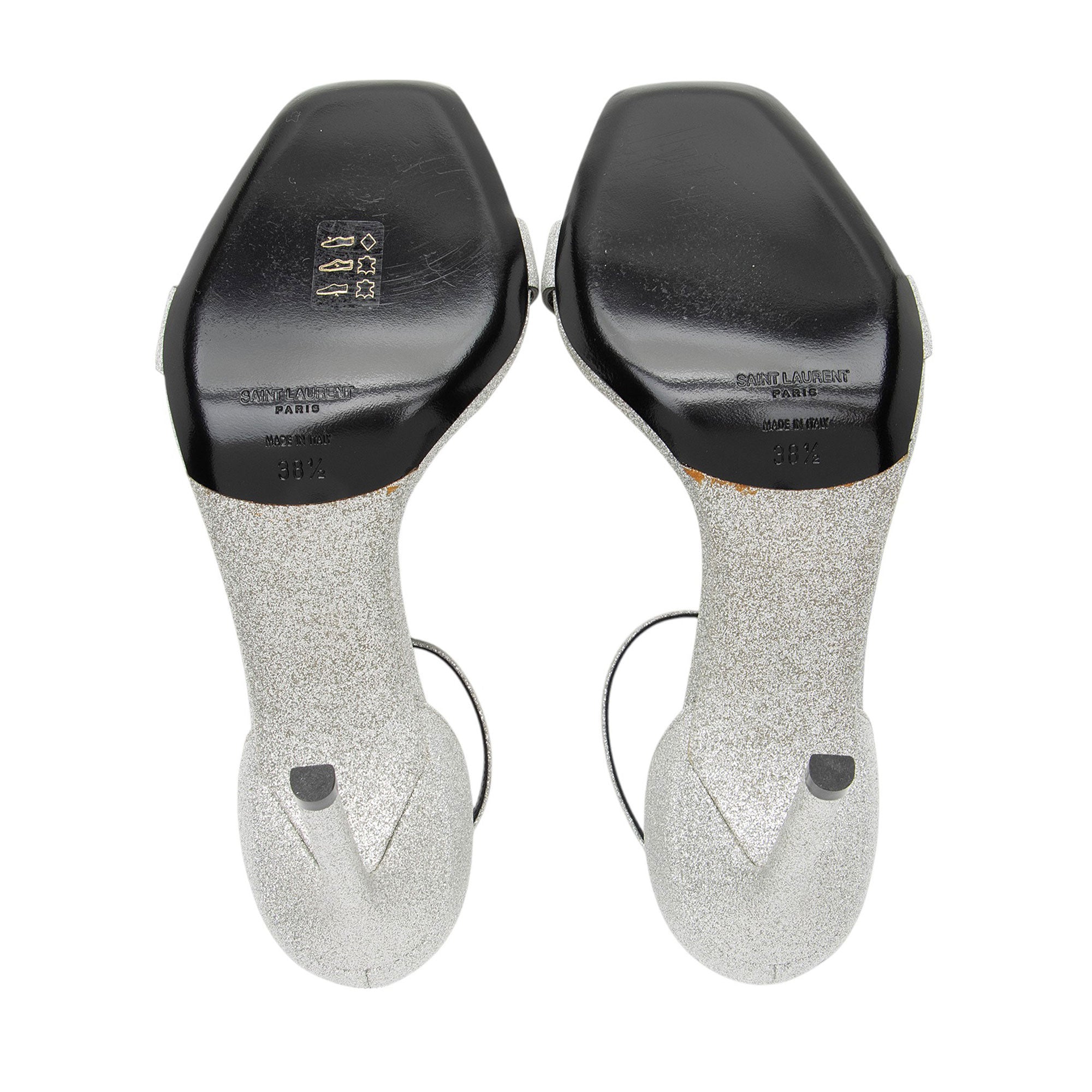 Saint Laurent Glitter Amber Sandals - Size 8.5 / 38.5