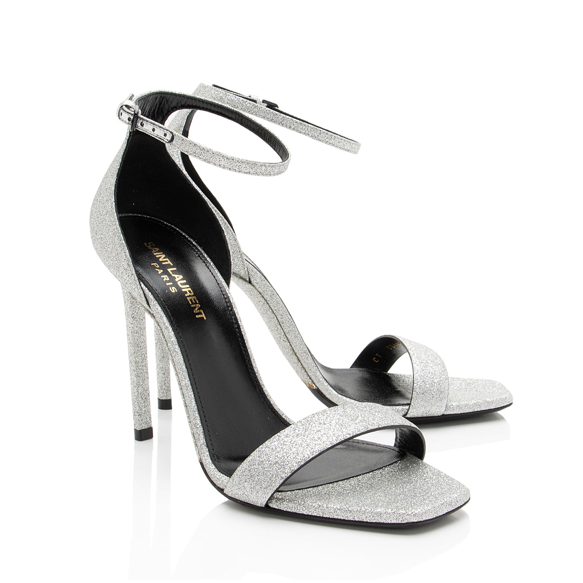 Saint Laurent Glitter Amber Sandals - Size 8.5 / 38.5