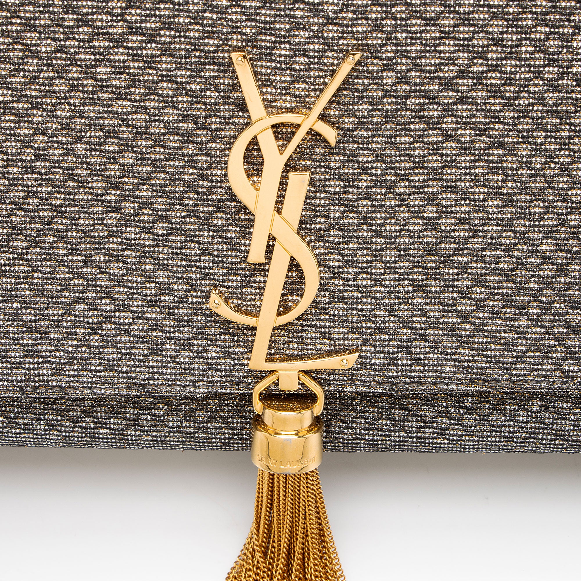 Saint Laurent Glitter Monogram Kate Tassel Medium Shoulder Bag