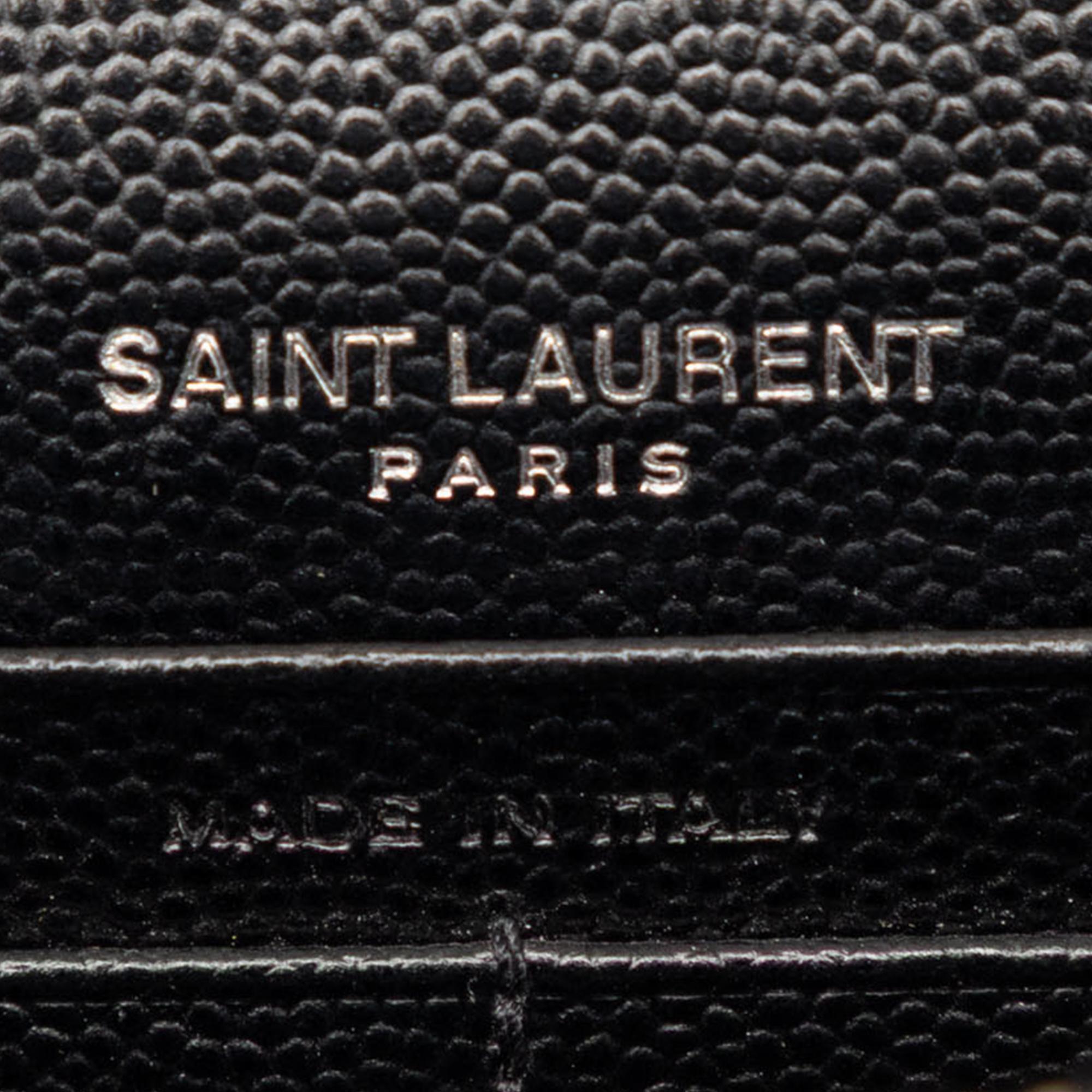 Saint Laurent Grain De Poudre Cassandre Envelope Chain Wallet