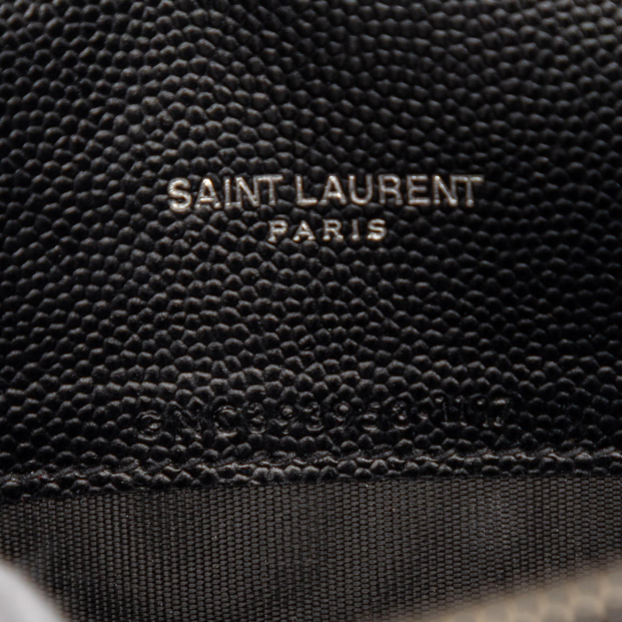 Saint Laurent Grain De Poudre Cassandre Envelope Chain Wallet