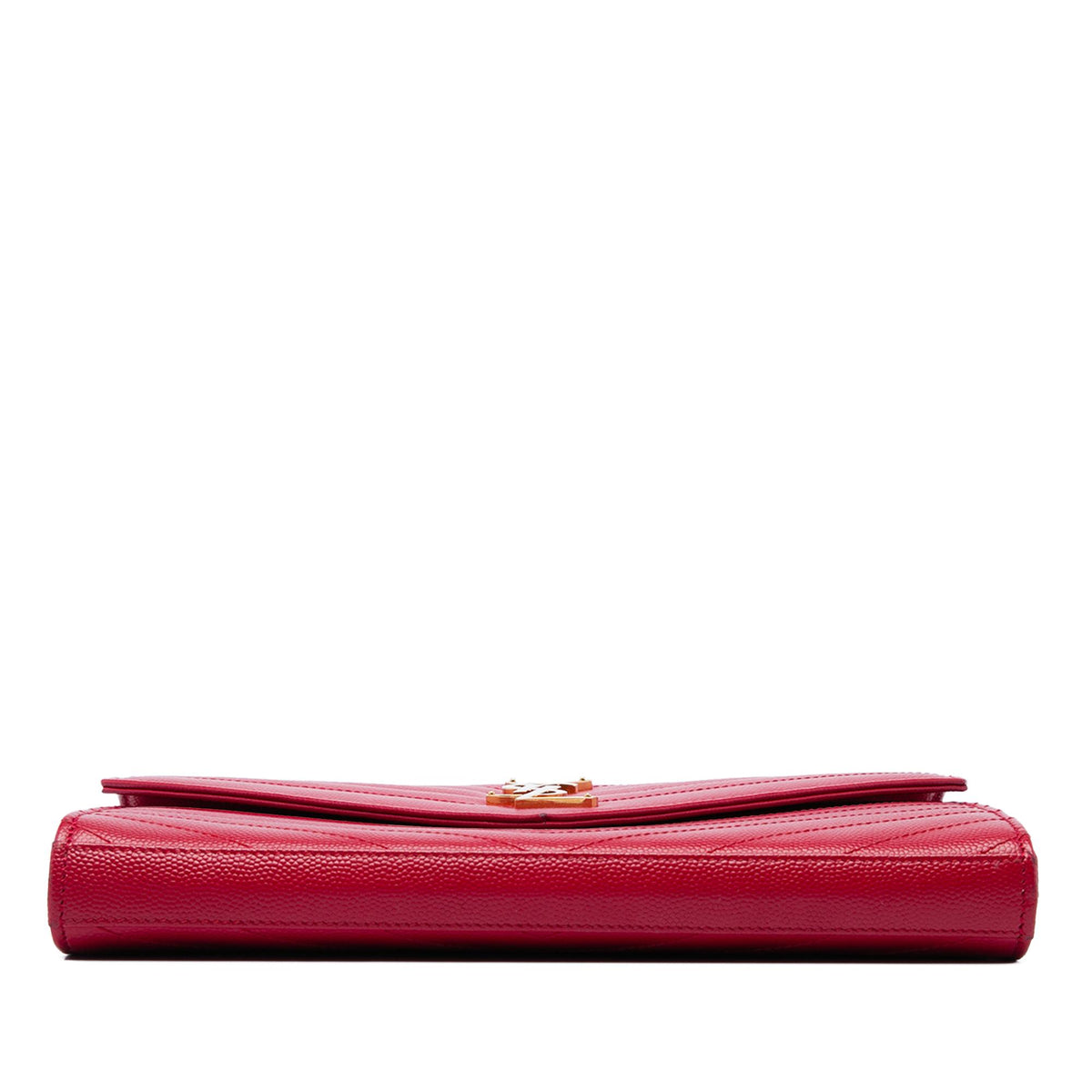 Saint Laurent Grain De Poudre Cassandre Envelope Chain Wallet