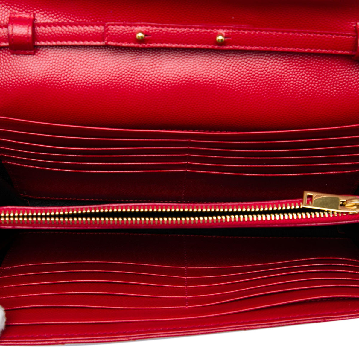 Saint Laurent Grain De Poudre Cassandre Envelope Chain Wallet