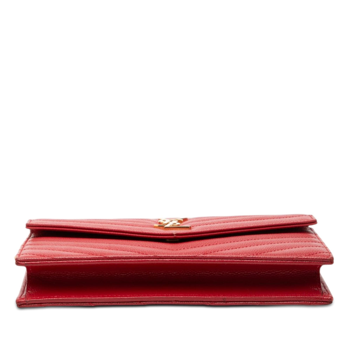 Saint Laurent Grain De Poudre Cassandre Envelope Chain Wallet