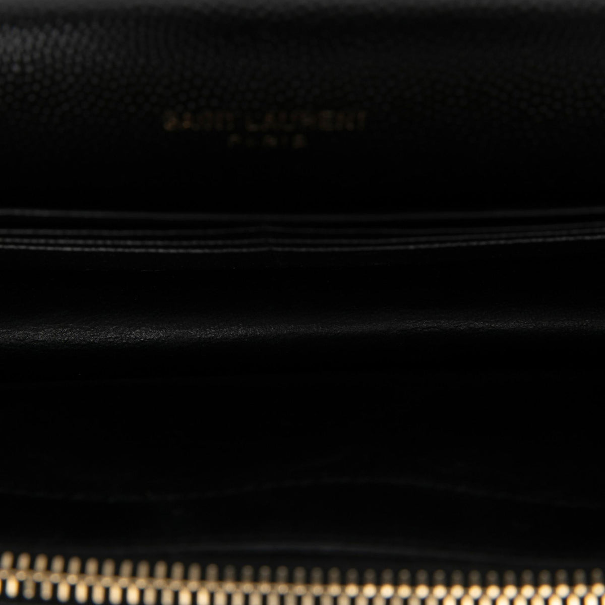 Saint Laurent Grain De Poudre Chevron Cassandre Envelope Chain Wallet