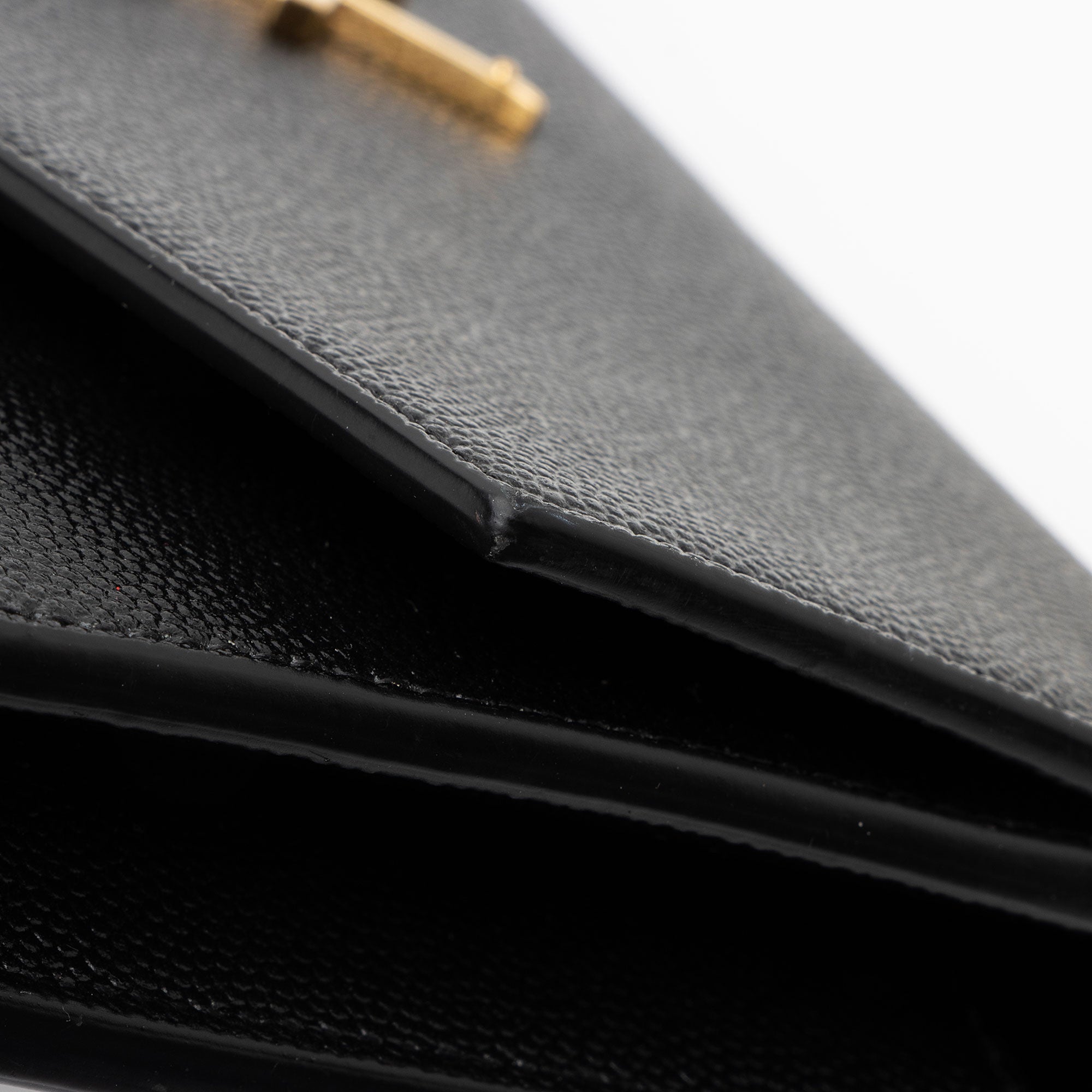Saint Laurent Grain De Poudre Monogram Uptown Chain Wallet