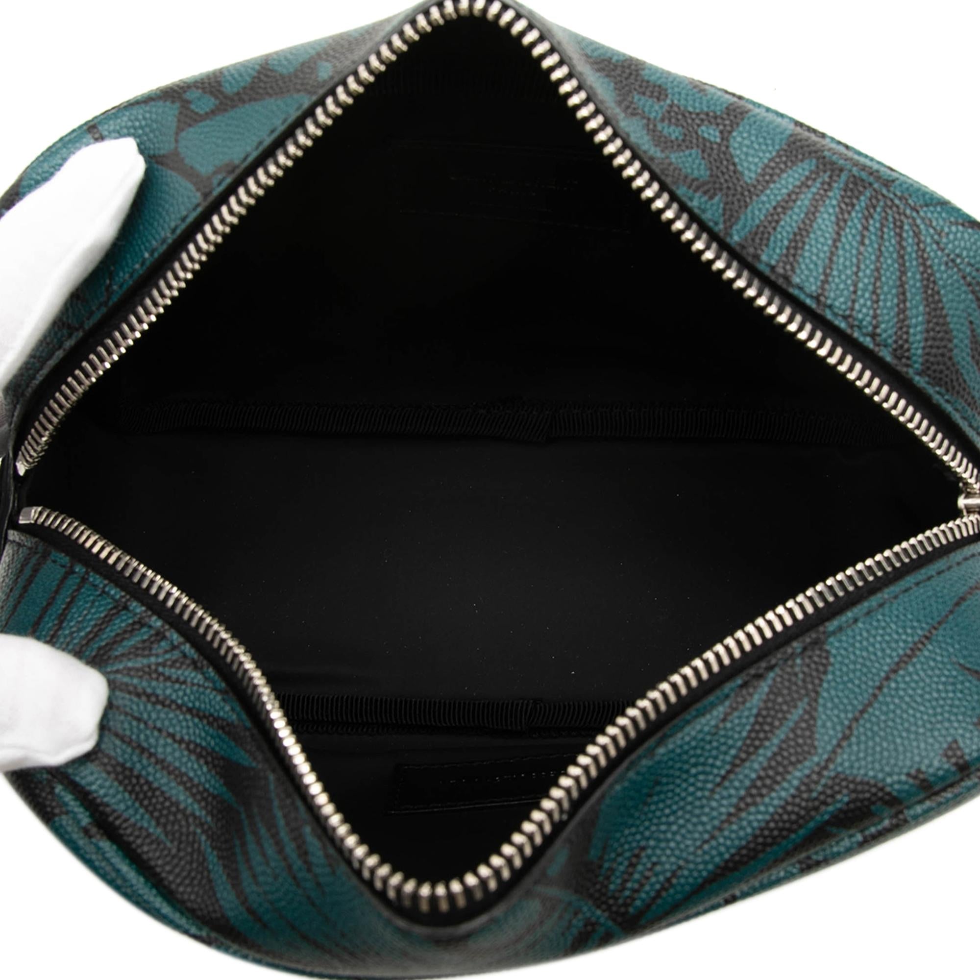 Saint Laurent Grain De Poudre Tropical Palm Pouch