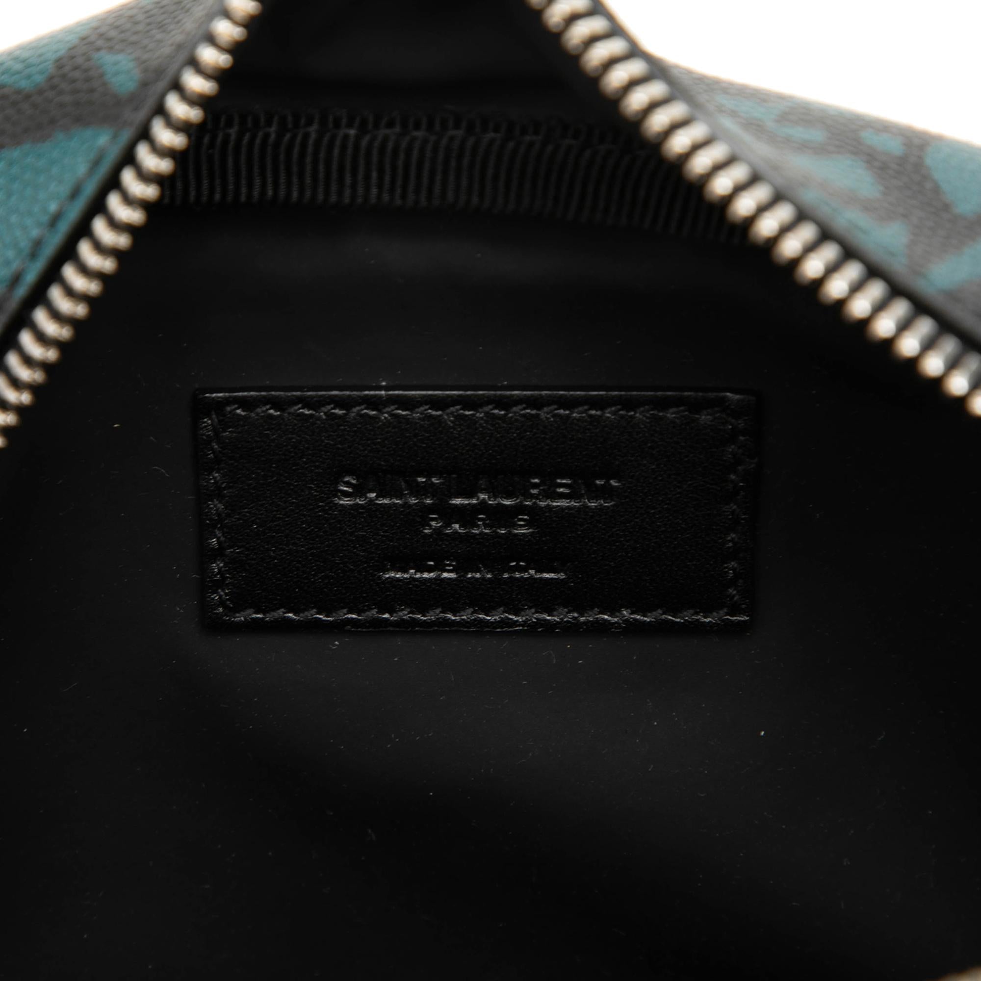 Saint Laurent Grain De Poudre Tropical Palm Pouch