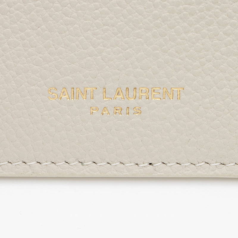 Saint Laurent Grain de Poudre Fragments Zipper Card Case (SHF-CE2v77)