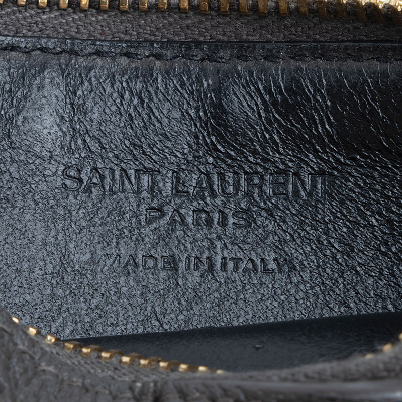 Saint Laurent Grain de Poudre Fragments Zipper Card Case (SHF-guNOD1)
