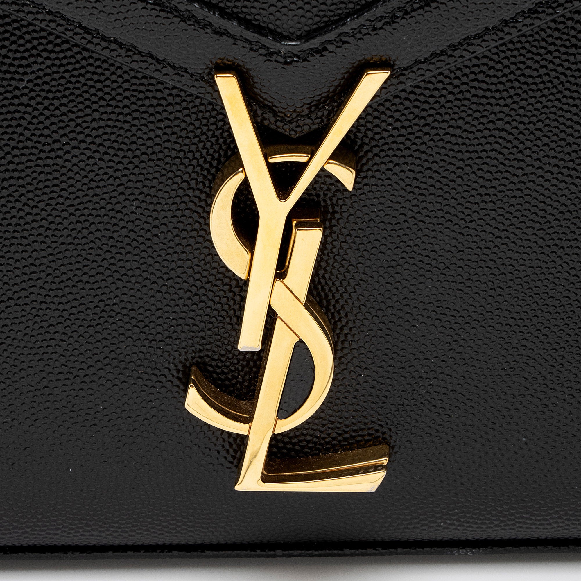 Saint Laurent Grain de Poudre Monogram Cassandra Medium Top Handle (SHF-HGeoF5)