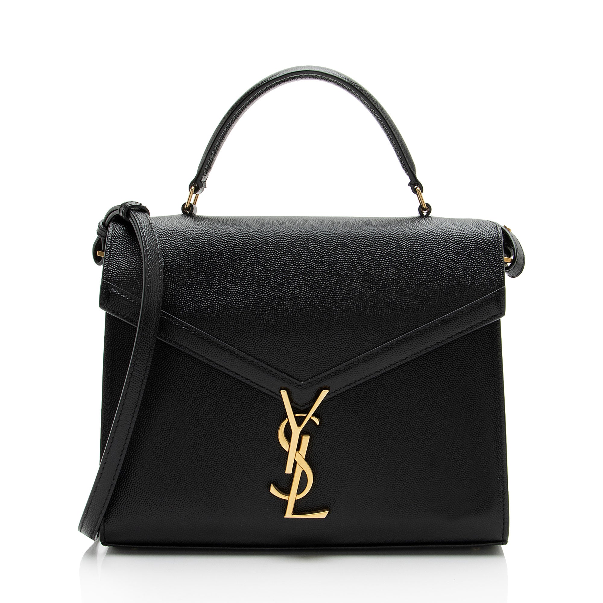 Saint Laurent Grain de Poudre Monogram Cassandra Medium Top Handle