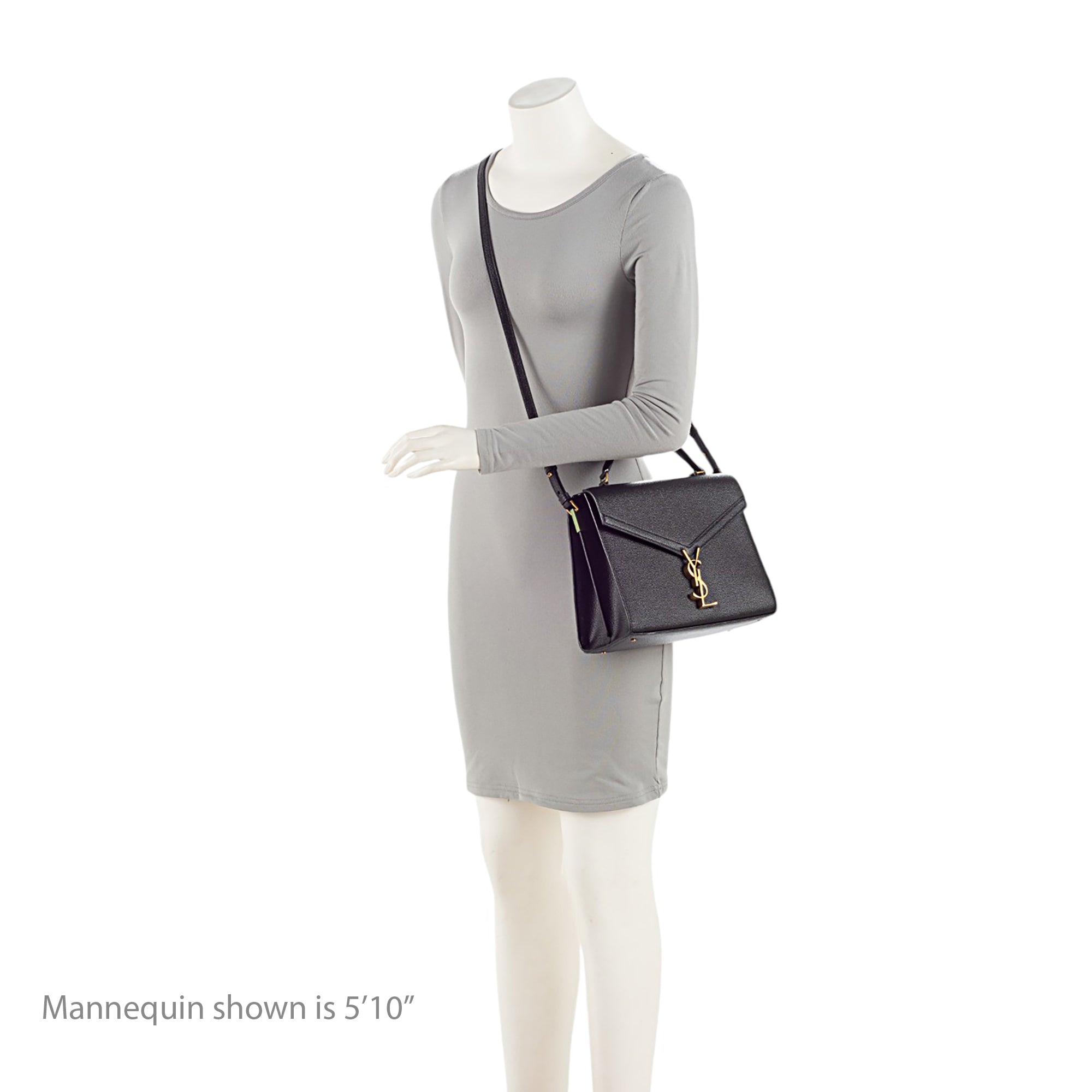 Saint Laurent Grain de Poudre Monogram Cassandra Medium Top Handle
