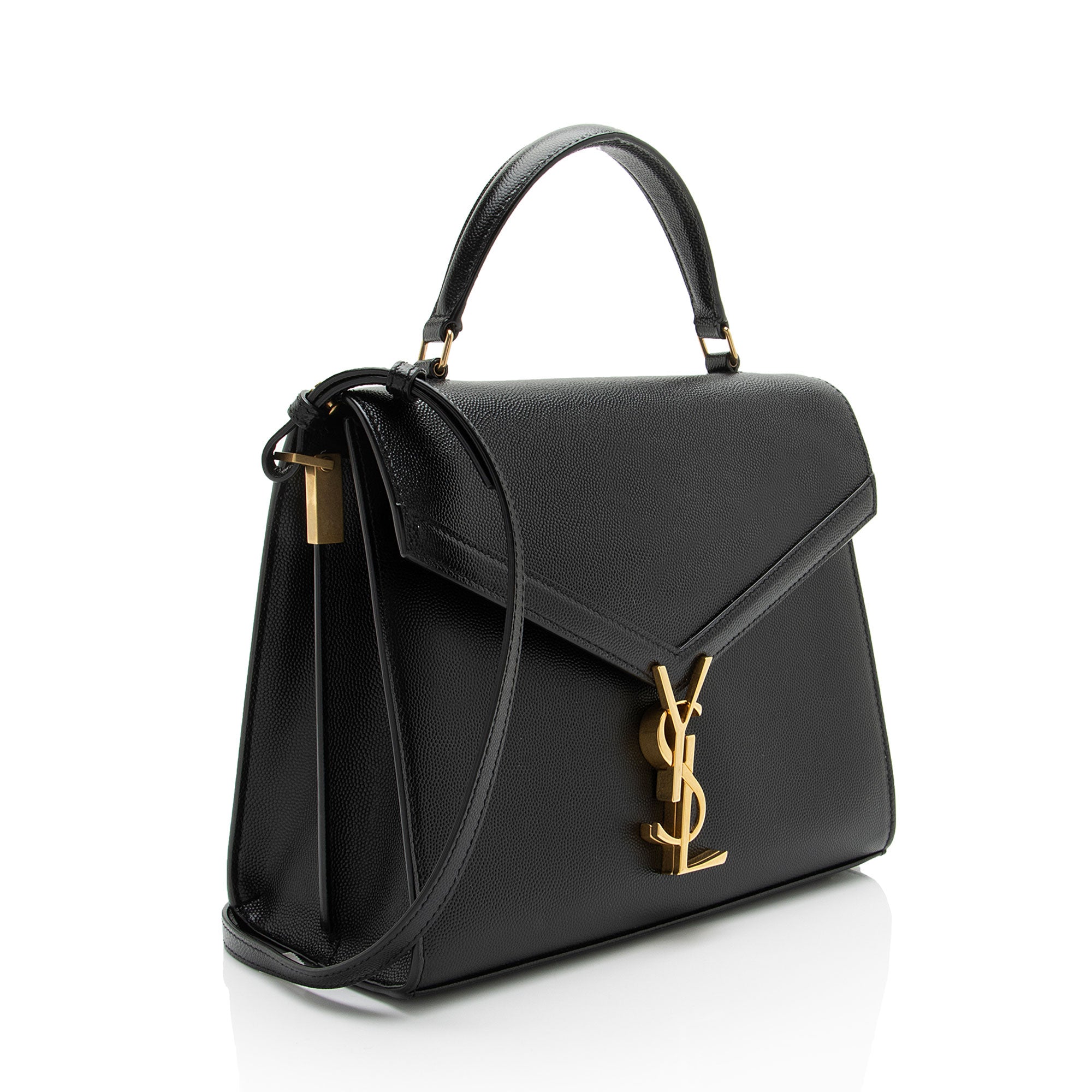 Saint Laurent Grain de Poudre Monogram Cassandra Medium Top Handle
