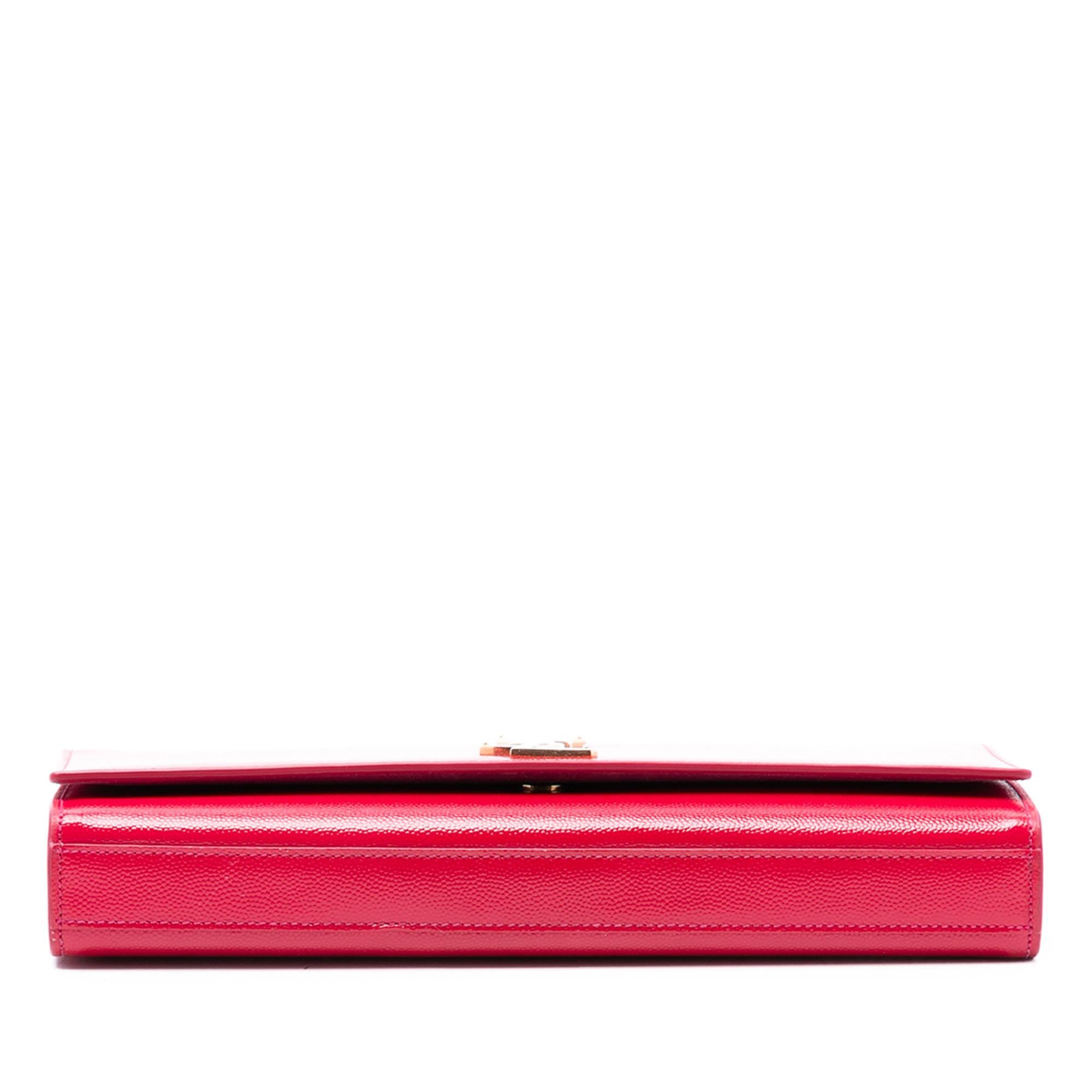 Saint Laurent Grain de Poudre Monogram Cassandre Clutch