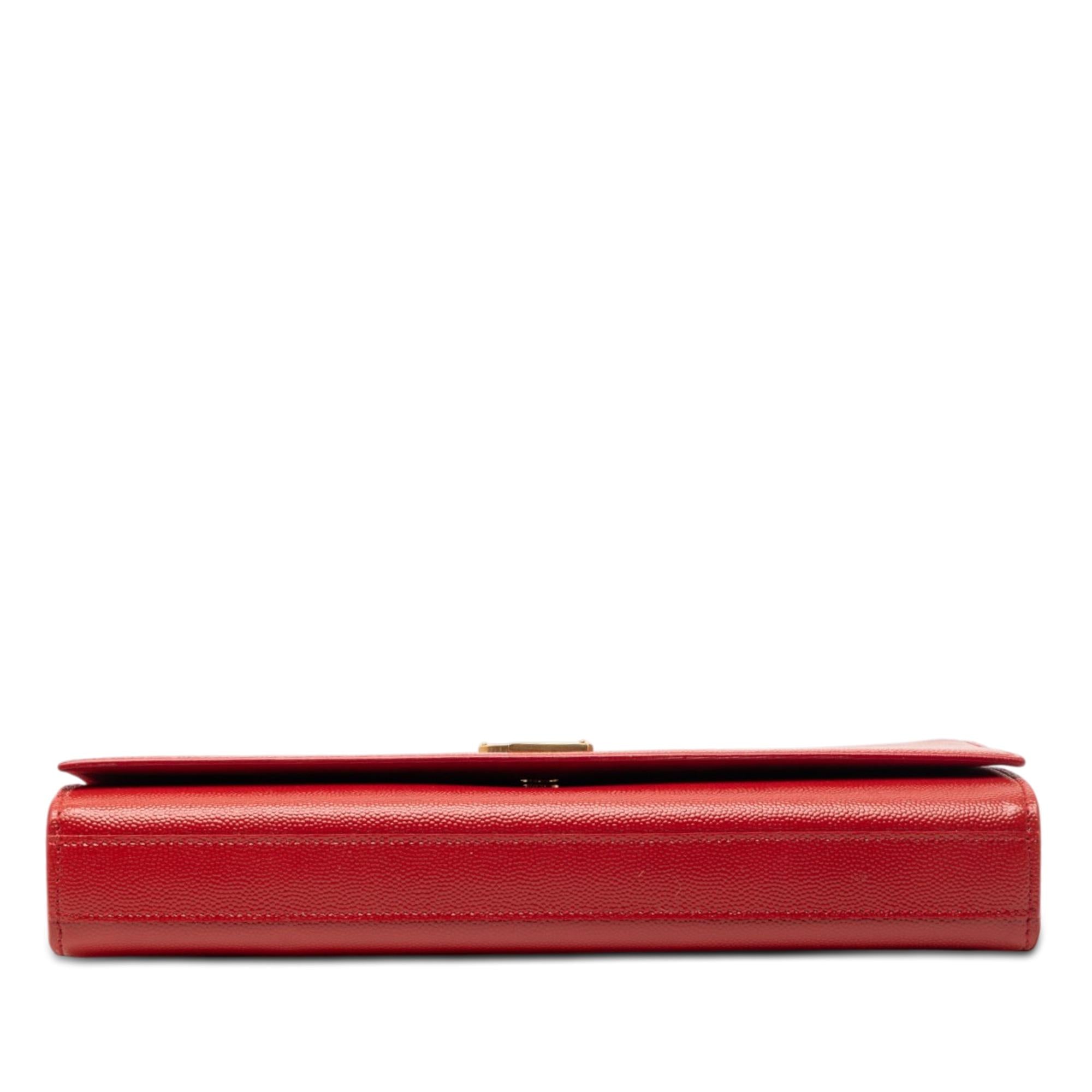 Saint Laurent Grain de Poudre Monogram Cassandre Clutch