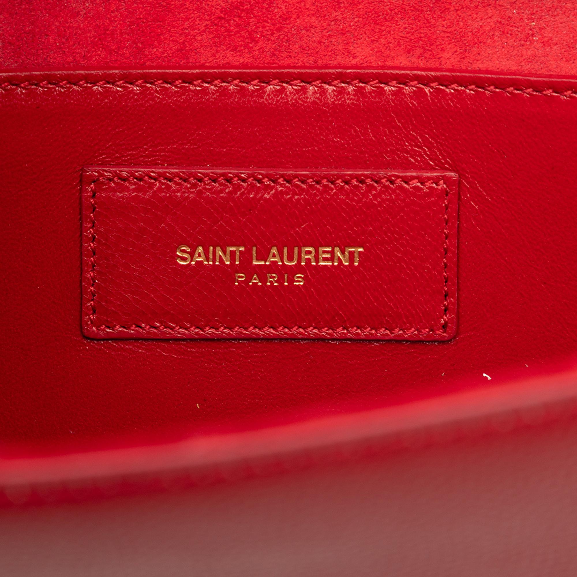 Saint Laurent Grain de Poudre Monogram Cassandre Clutch