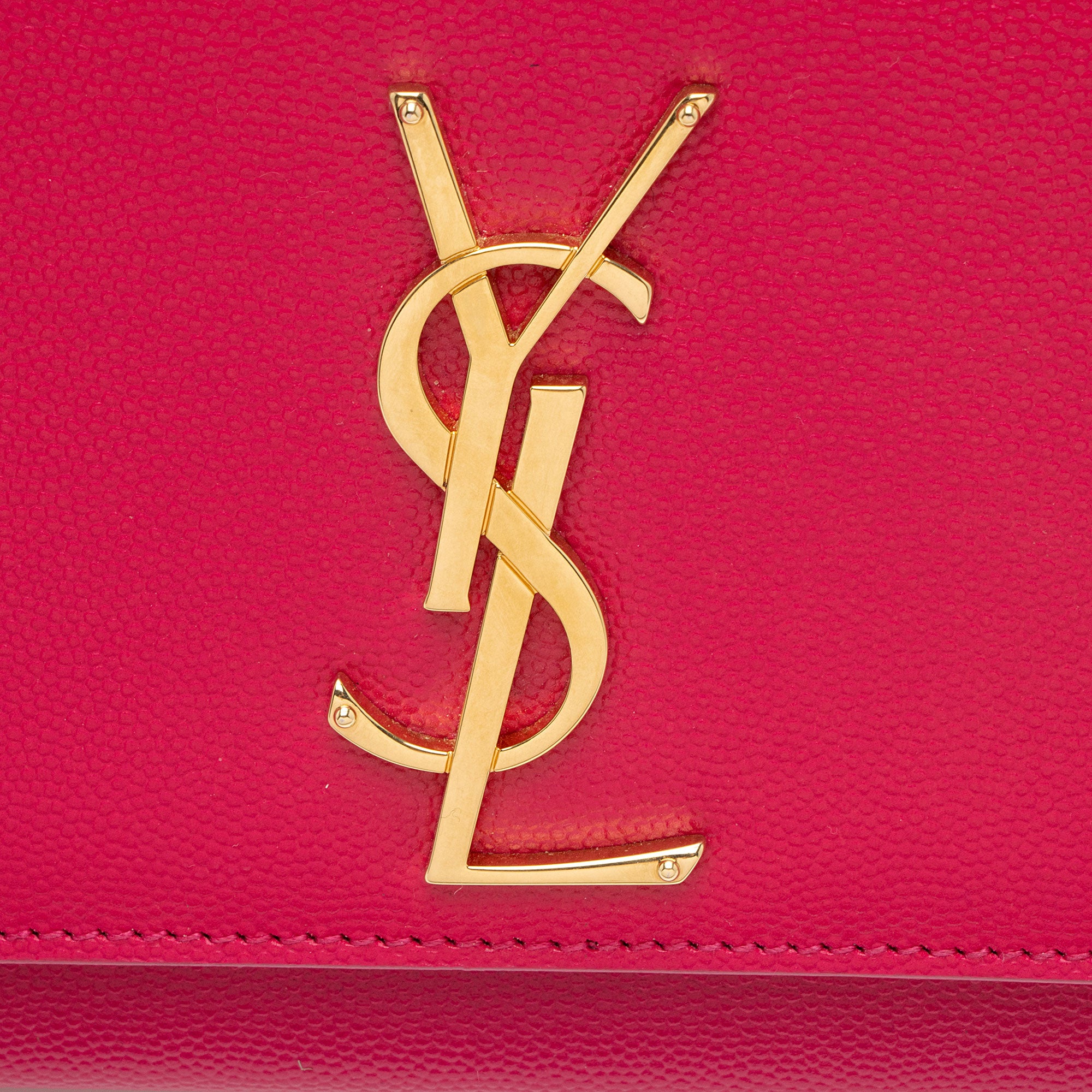 Saint Laurent Grain de Poudre Monogram Kate Clutch