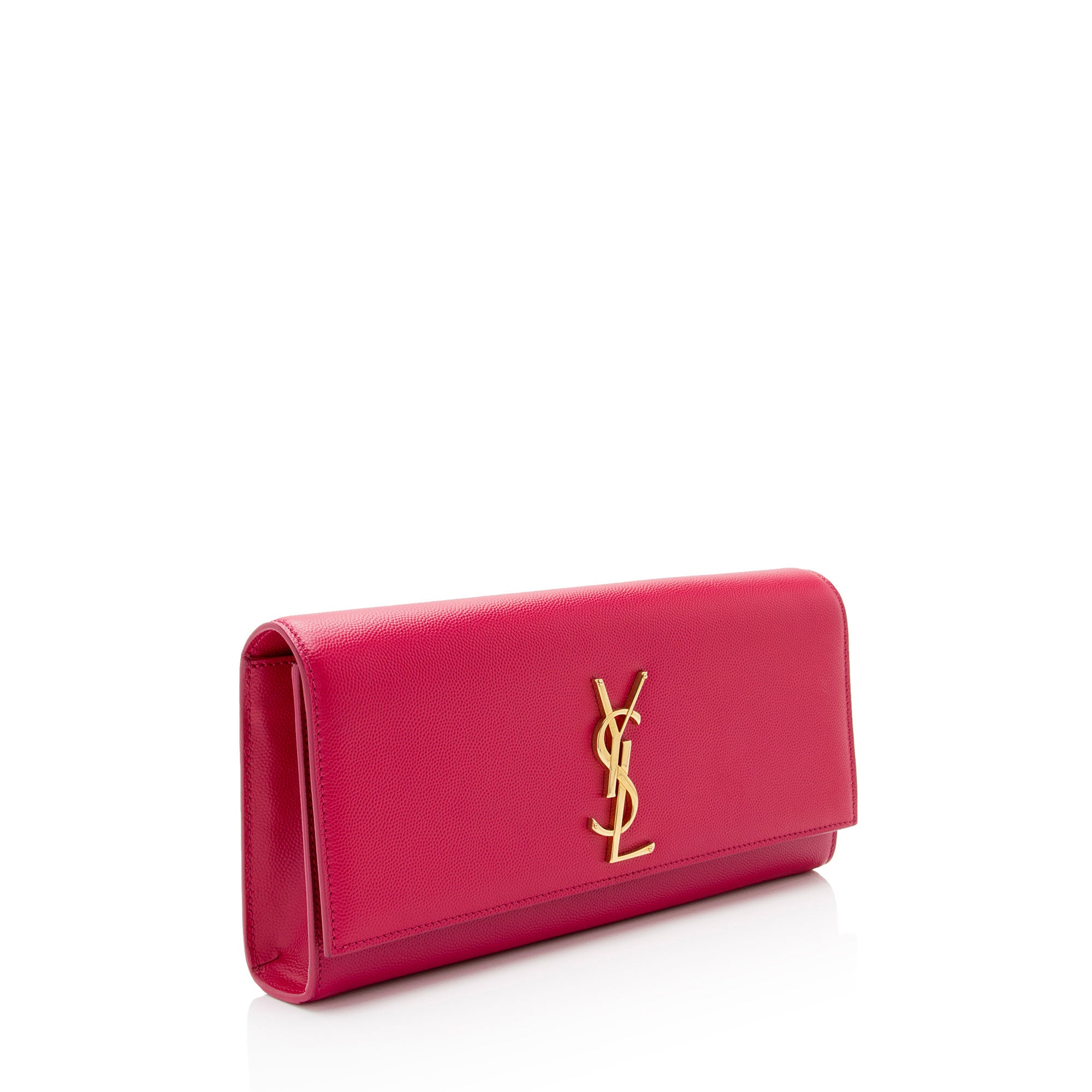 Saint Laurent Grain de Poudre Monogram Kate Clutch