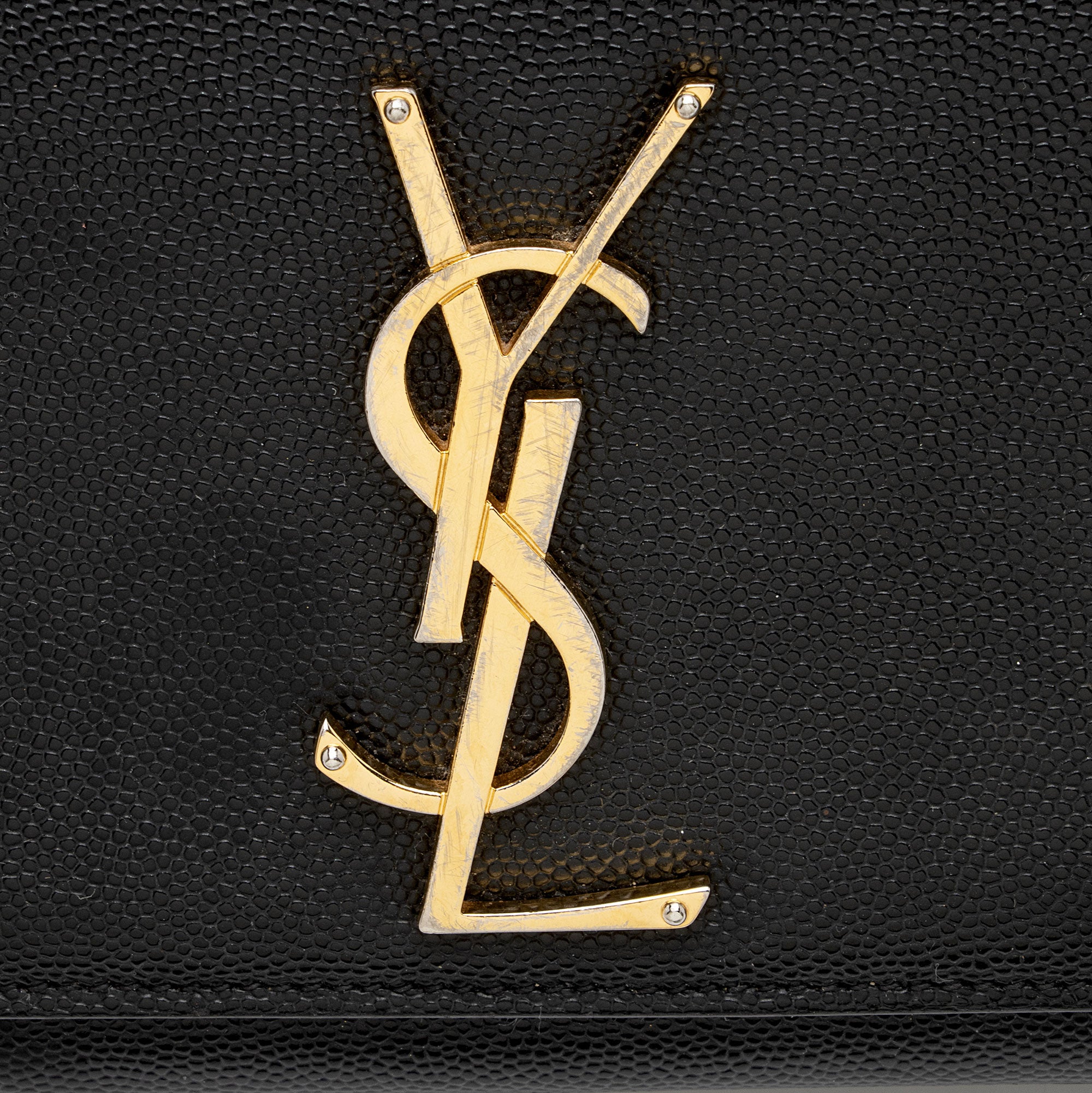 Saint Laurent Grain de Poudre Monogram Kate Small Crossbody Bag (SHF-rdtvvN)