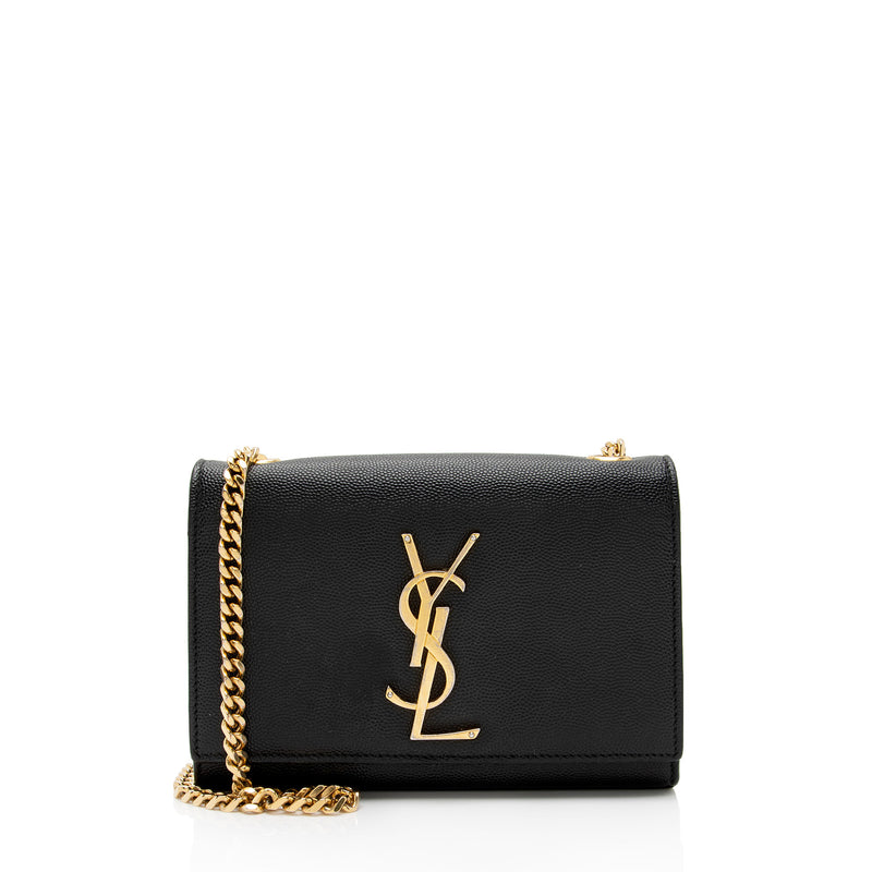 Saint Laurent Grain de Poudre Monogram Kate Small Crossbody Bag (SHF-rdtvvN)