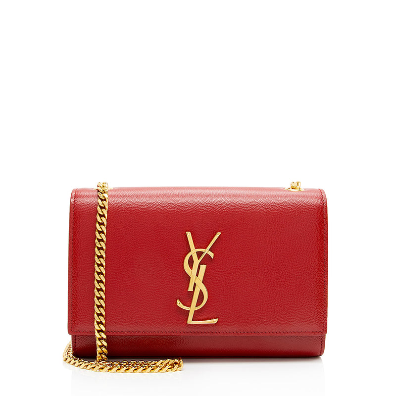 Saint Laurent Grain de Poudre Monogram Kate Small Shoulder Bag
