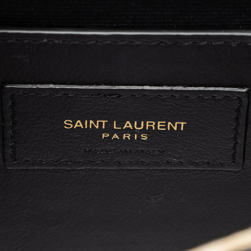 Saint Laurent Grain de Poudre Monogram Kate Small Shoulder Bag (SHF-mA4MBT)
