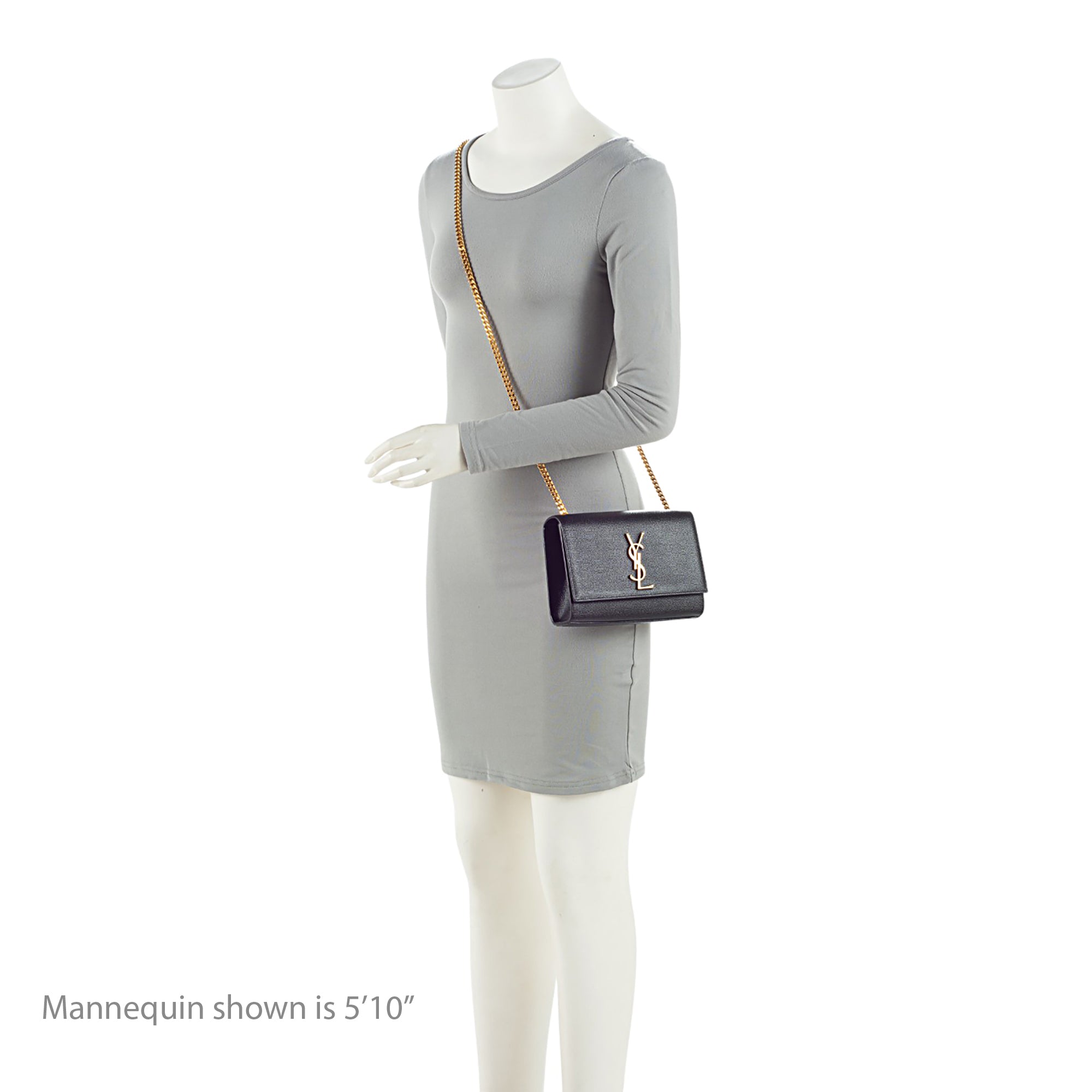 Saint Laurent Grain de Poudre Monogram Kate Small Shoulder Bag (SHF-TDZTnZ)