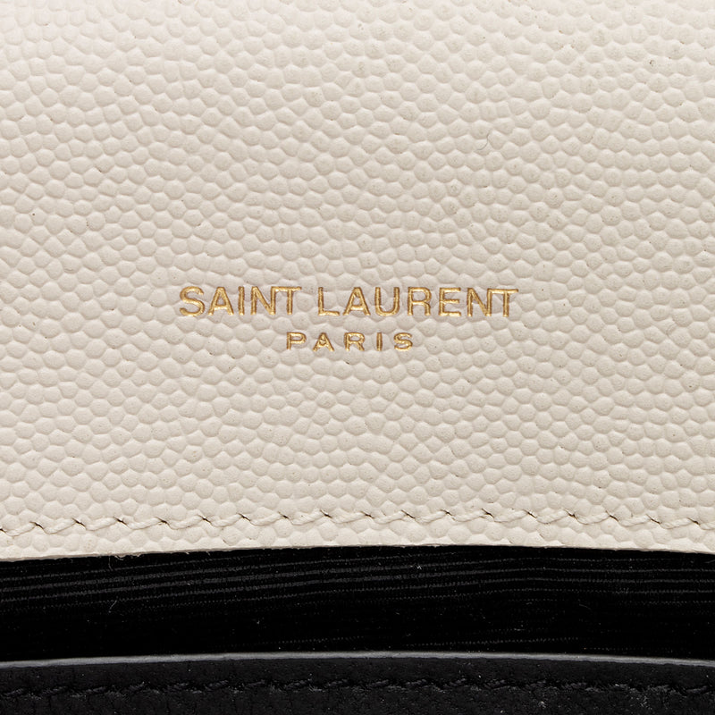 Saint Laurent Grain de Poudre Monogram Kate Tassel Small Shoulder Bag (SHF-qkyzOA)