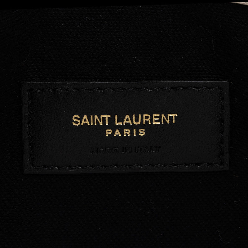 Saint Laurent Grain de Poudre Monogram Uptown Clutch (SHF-GH35TG)
