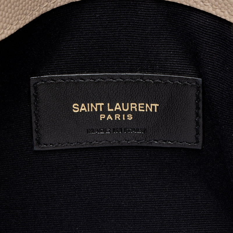 Saint Laurent Grain de Poudre Monogram Uptown Envelope Clutch (SHF-jXfAtG)