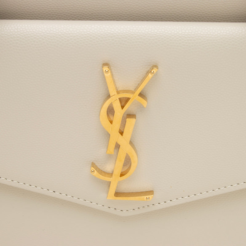 Saint Laurent Uptown Bicolor Leather Wallet on Chain