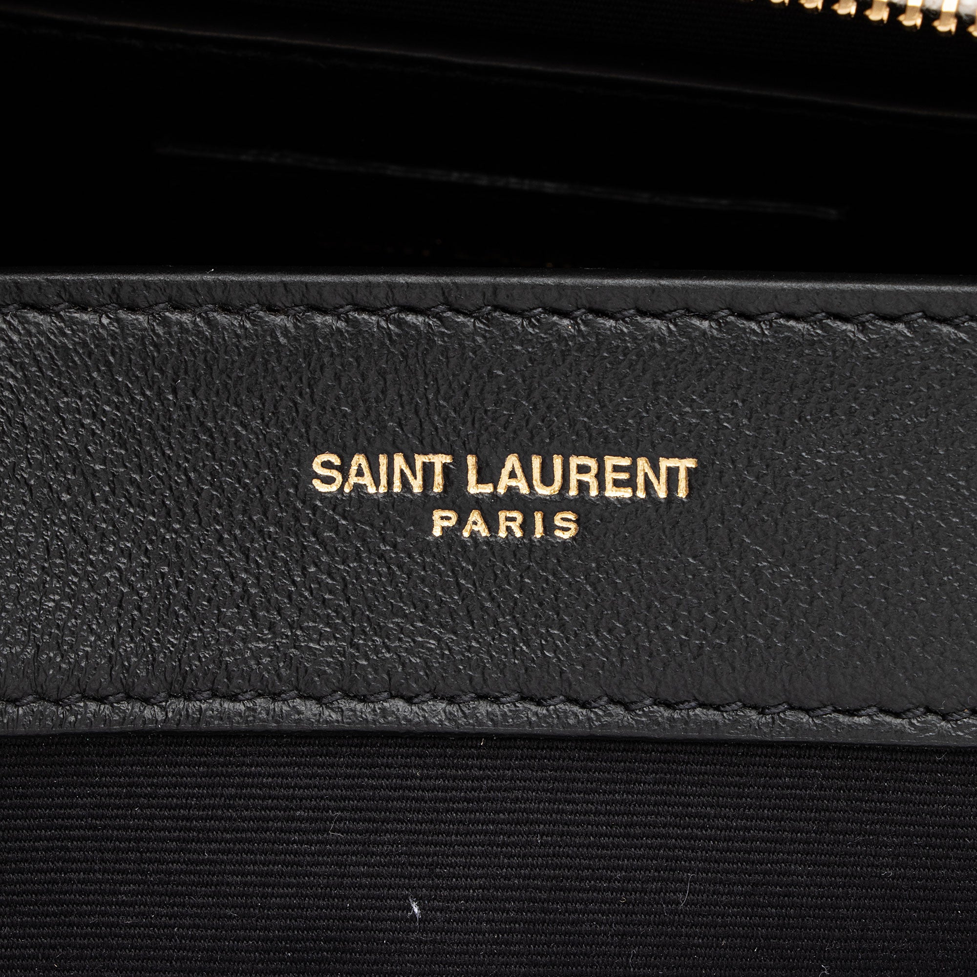 Saint Laurent Grain de Poudre Monogram Uptown Medium Tote (SHF-LkpDCr)