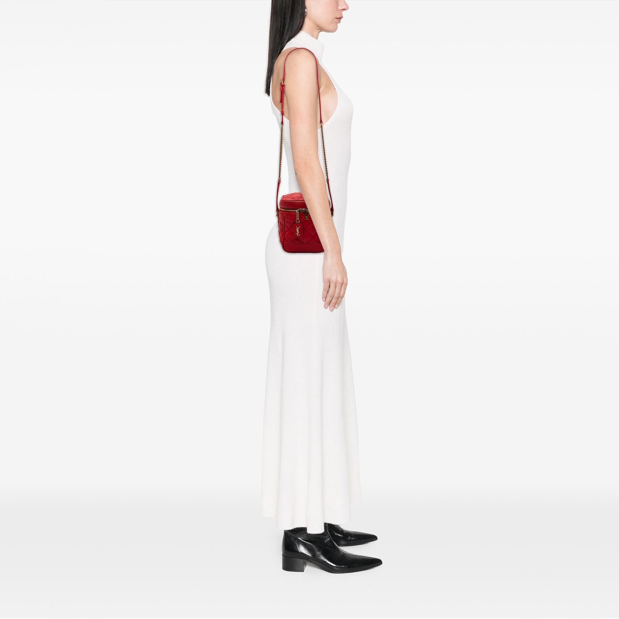 Saint Laurent Grain de Poudre Quilted 80s Vanity Bag