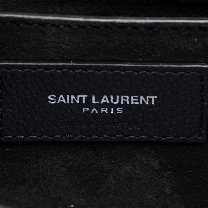 Saint Laurent Grained Calfskin Monogram Sunset Medium Shoulder Bag (SHF-NWQ0FK)