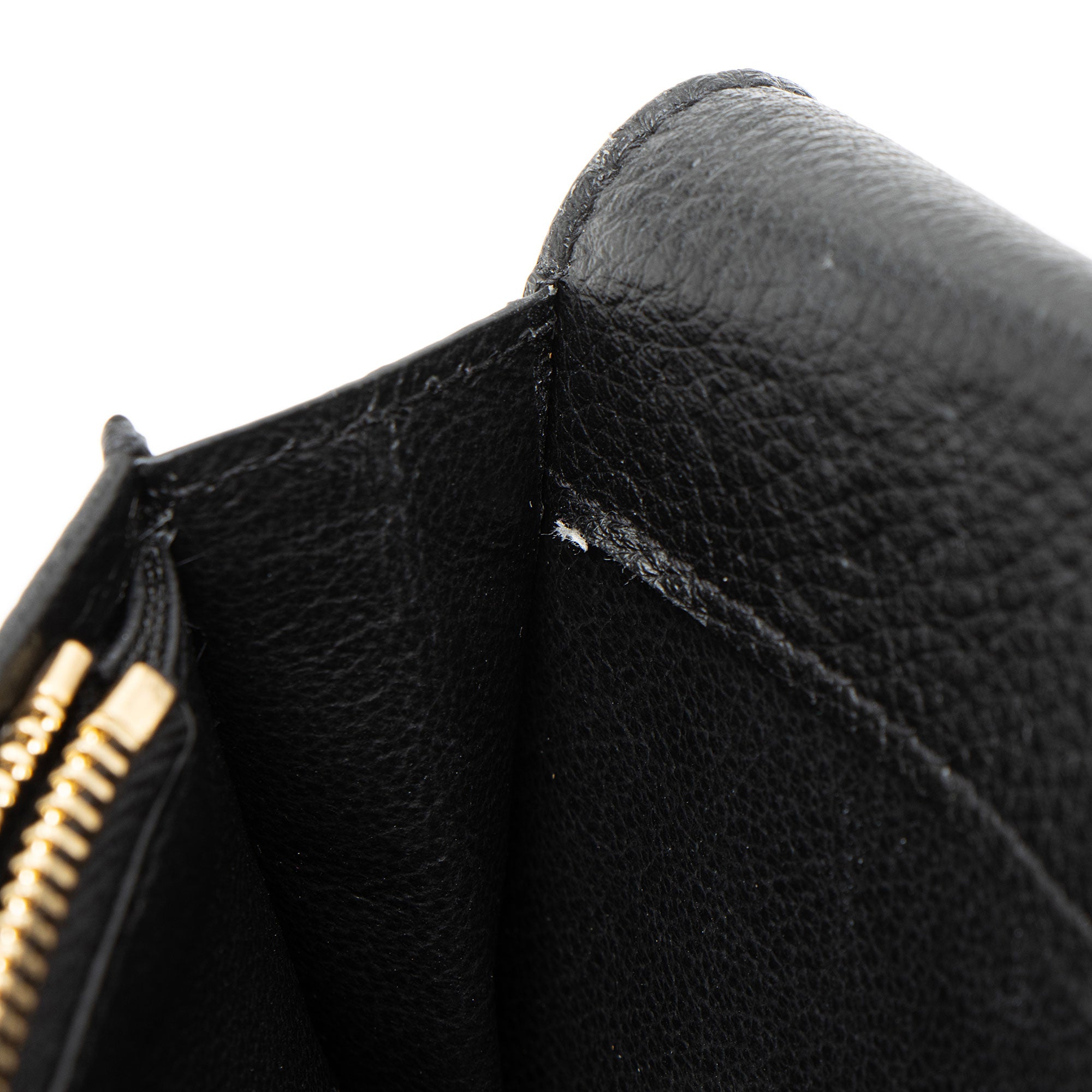 Saint Laurent Grained Leather Tiny Cassandre Flat Long Wallet