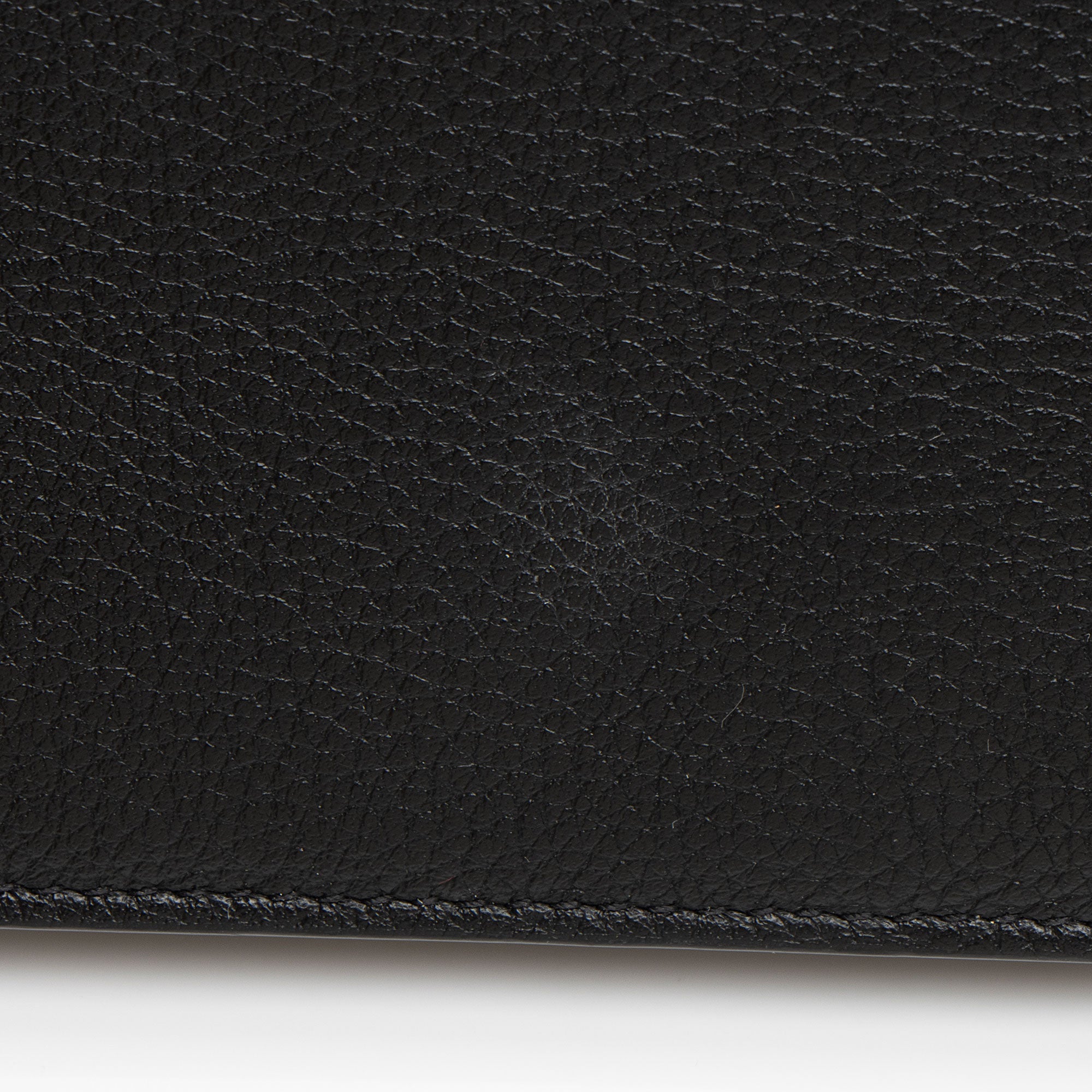 Saint Laurent Grained Leather Tiny Cassandre Flat Long Wallet