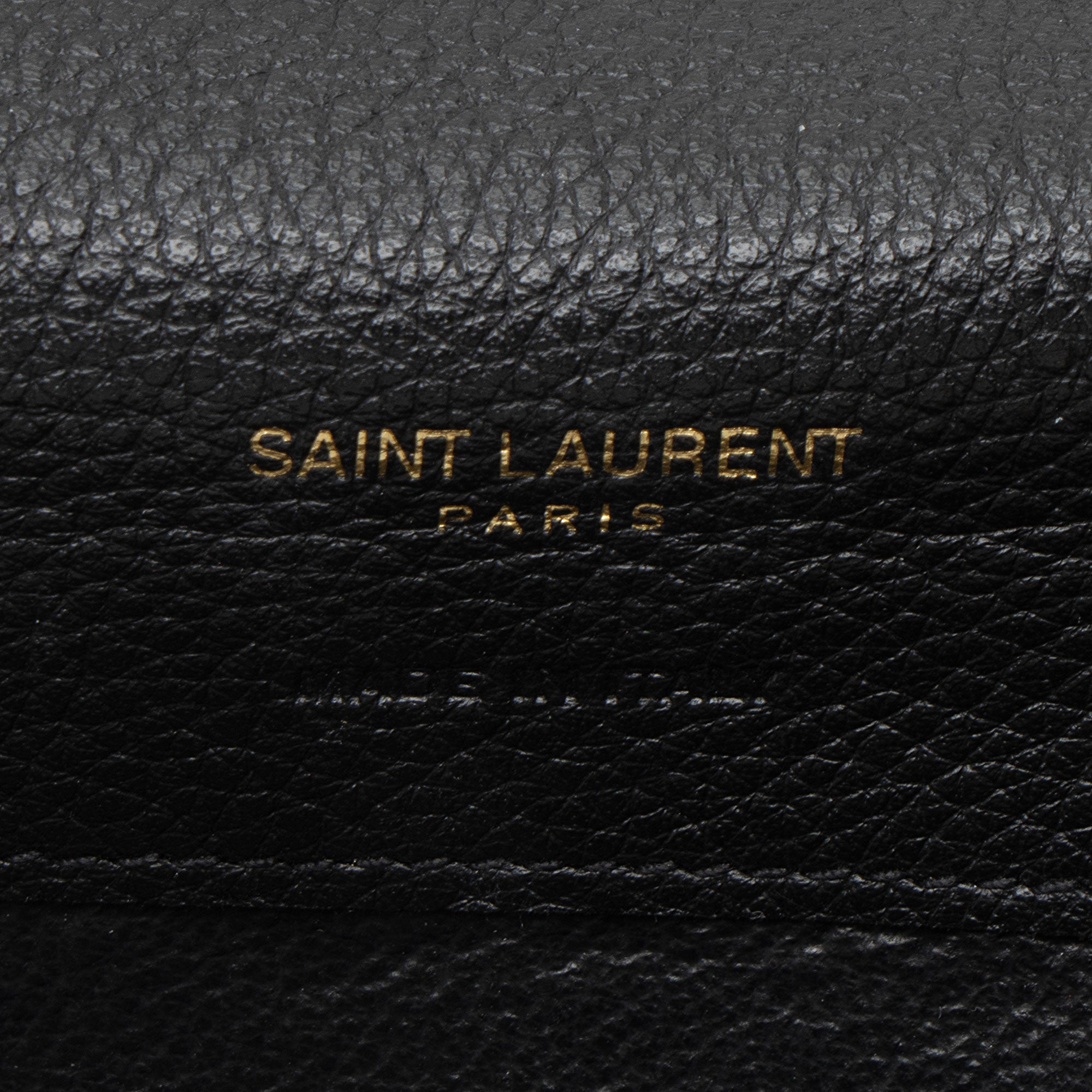 Saint Laurent Grained Leather Tiny Cassandre Flat Long Wallet