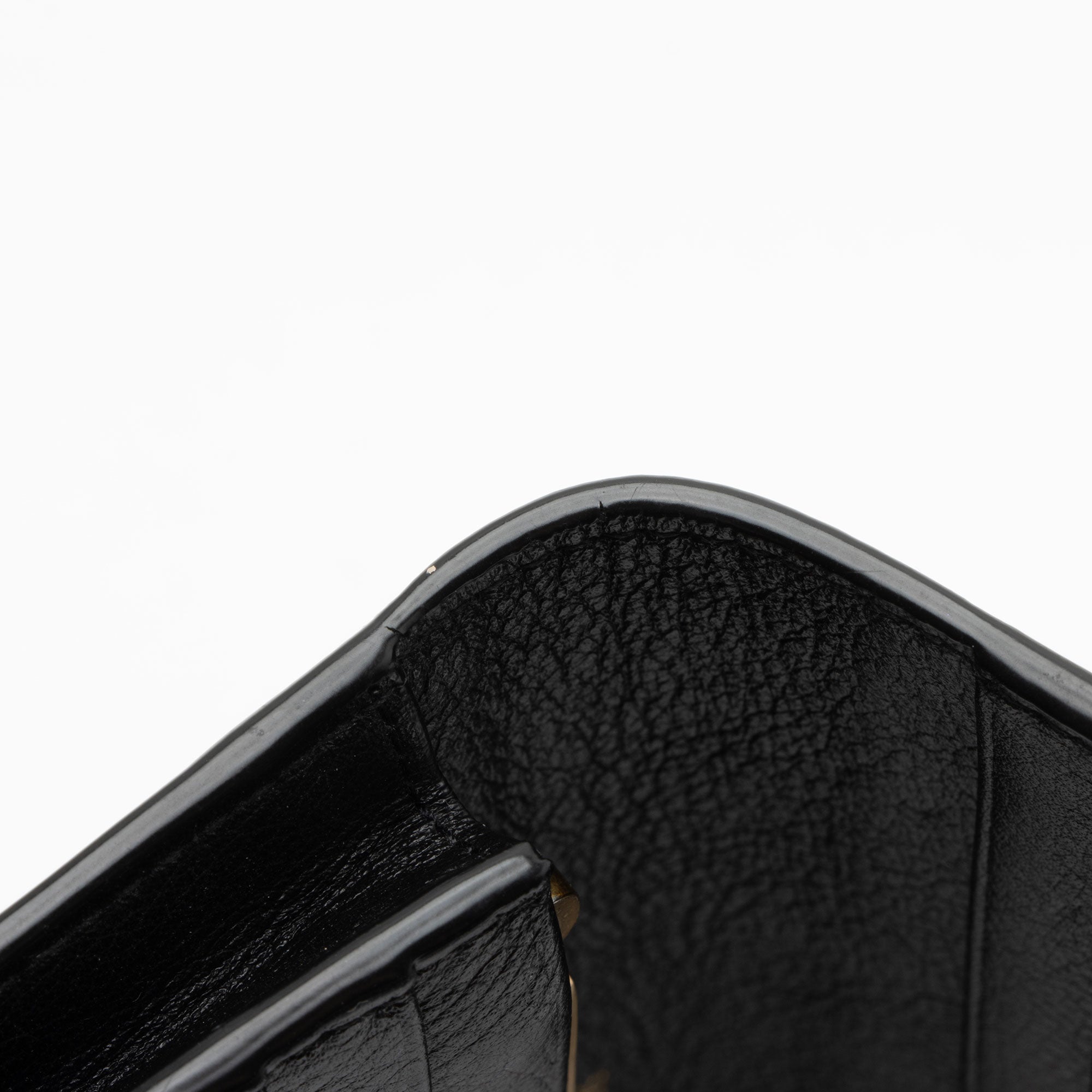 Saint Laurent Grained Leather Tiny Cassandre Flat Long Wallet