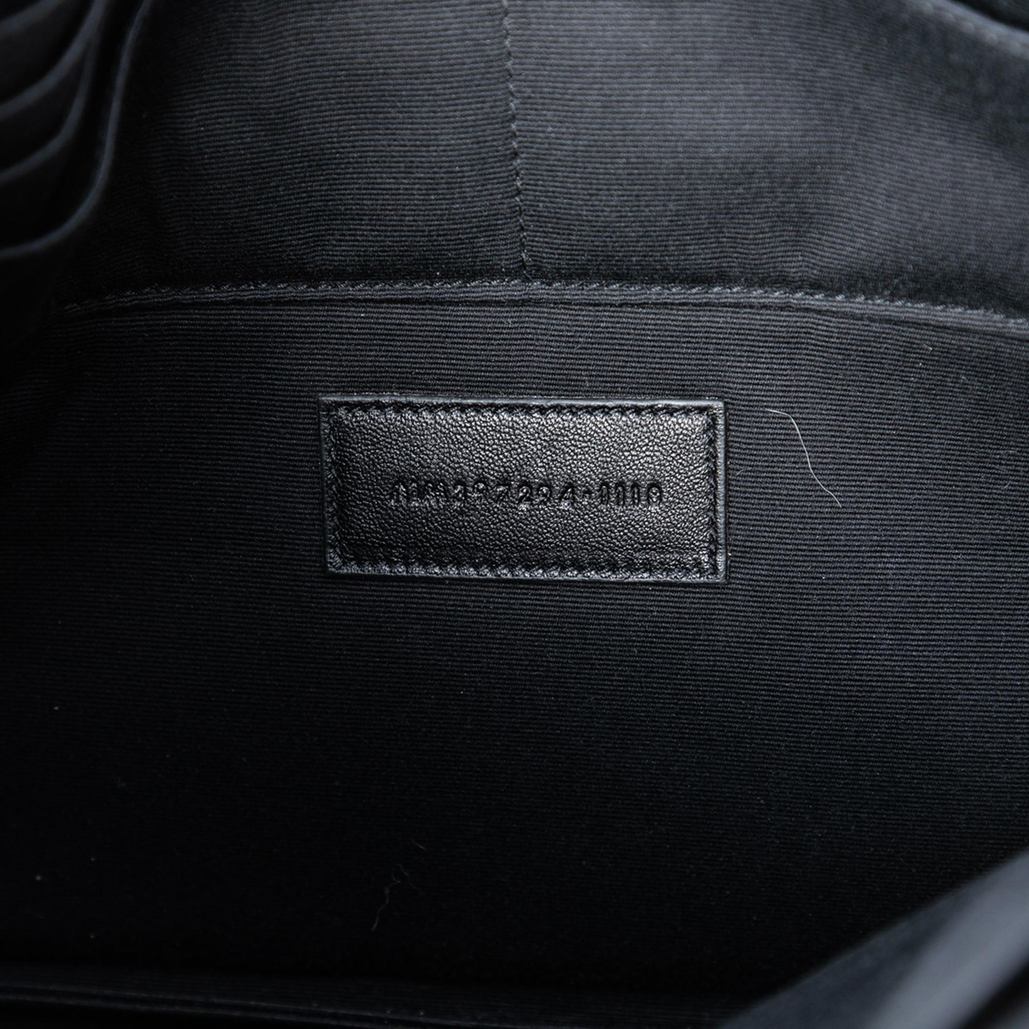 Saint Laurent Grained Leather Zip Clutch