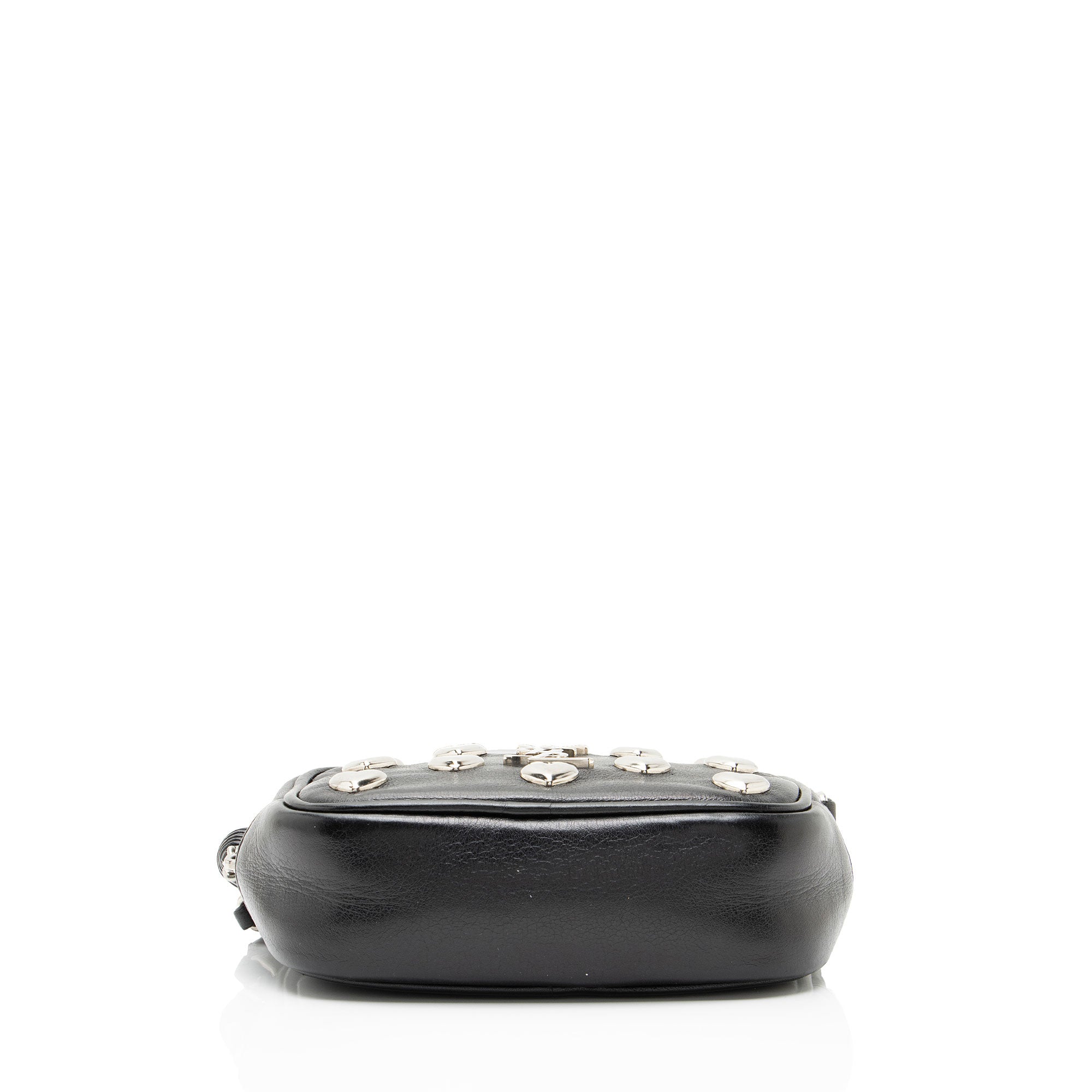 Saint Laurent Heart Studded Leather Monogram Blogger Bag